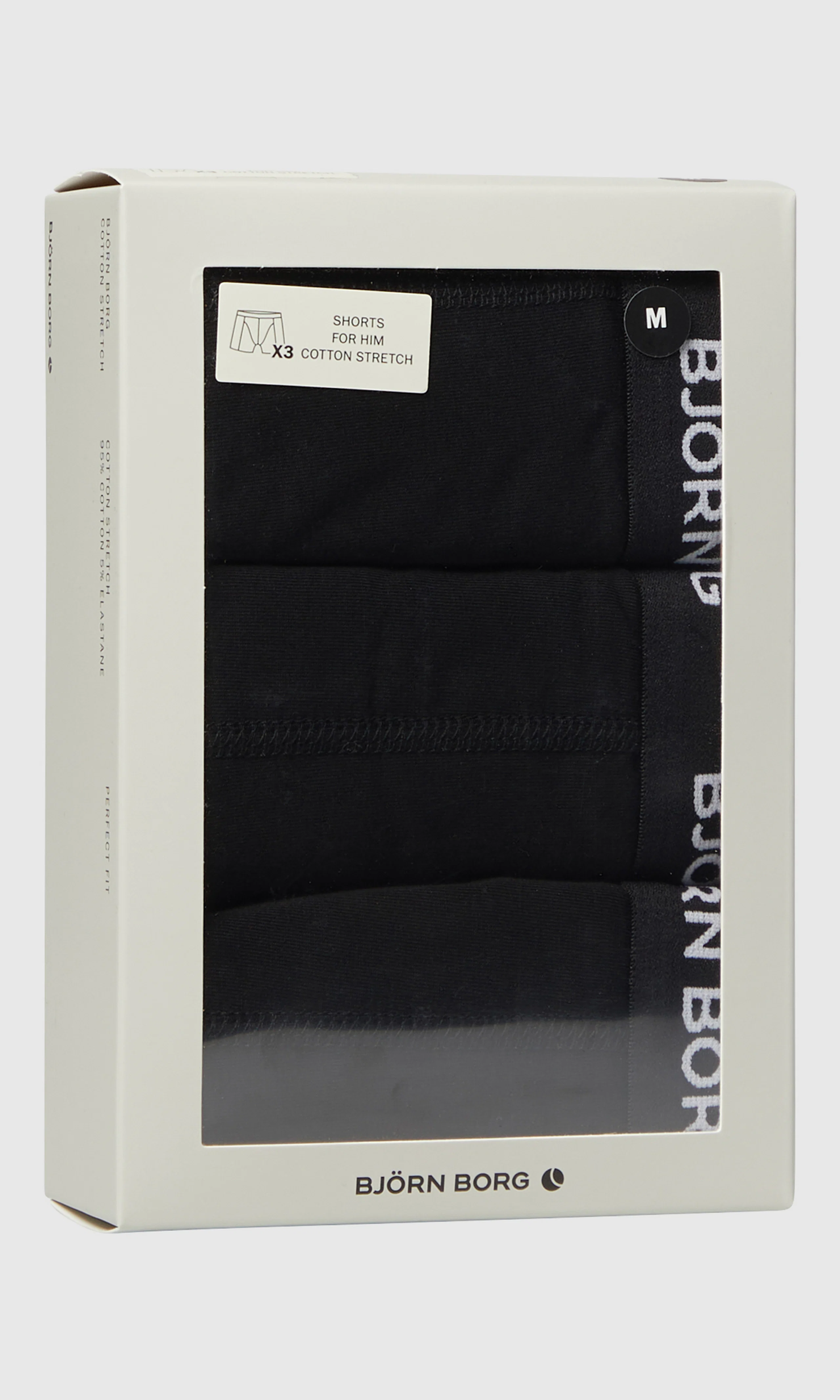 3-Pack Cotton Stretch Multi Boxer. Detail 1. Flat.