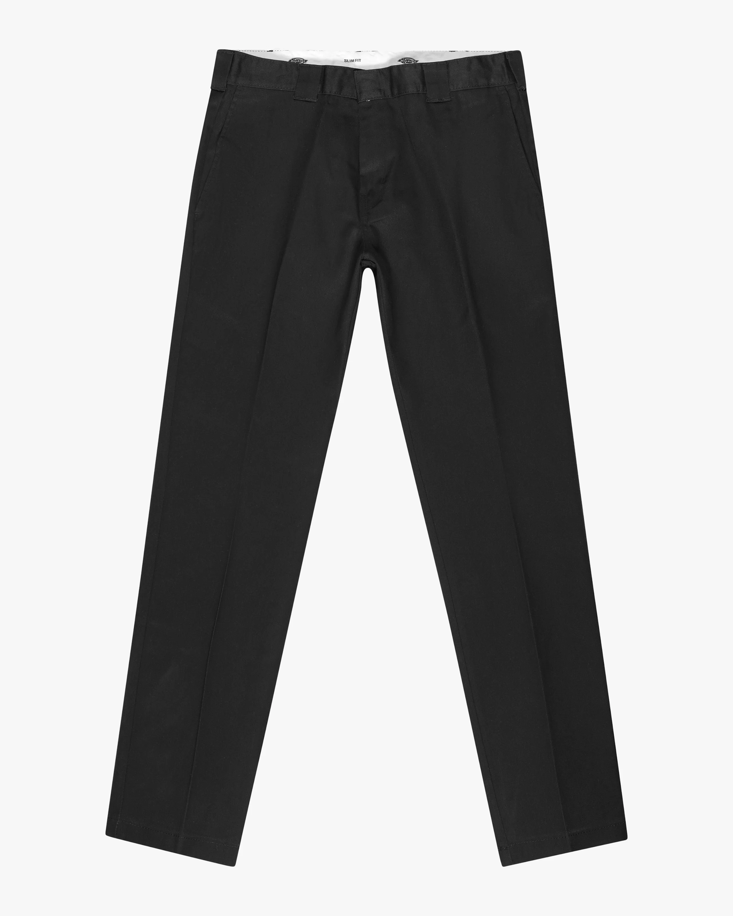 872 Slim Fit Work Mustat Housut. Front. Flat.