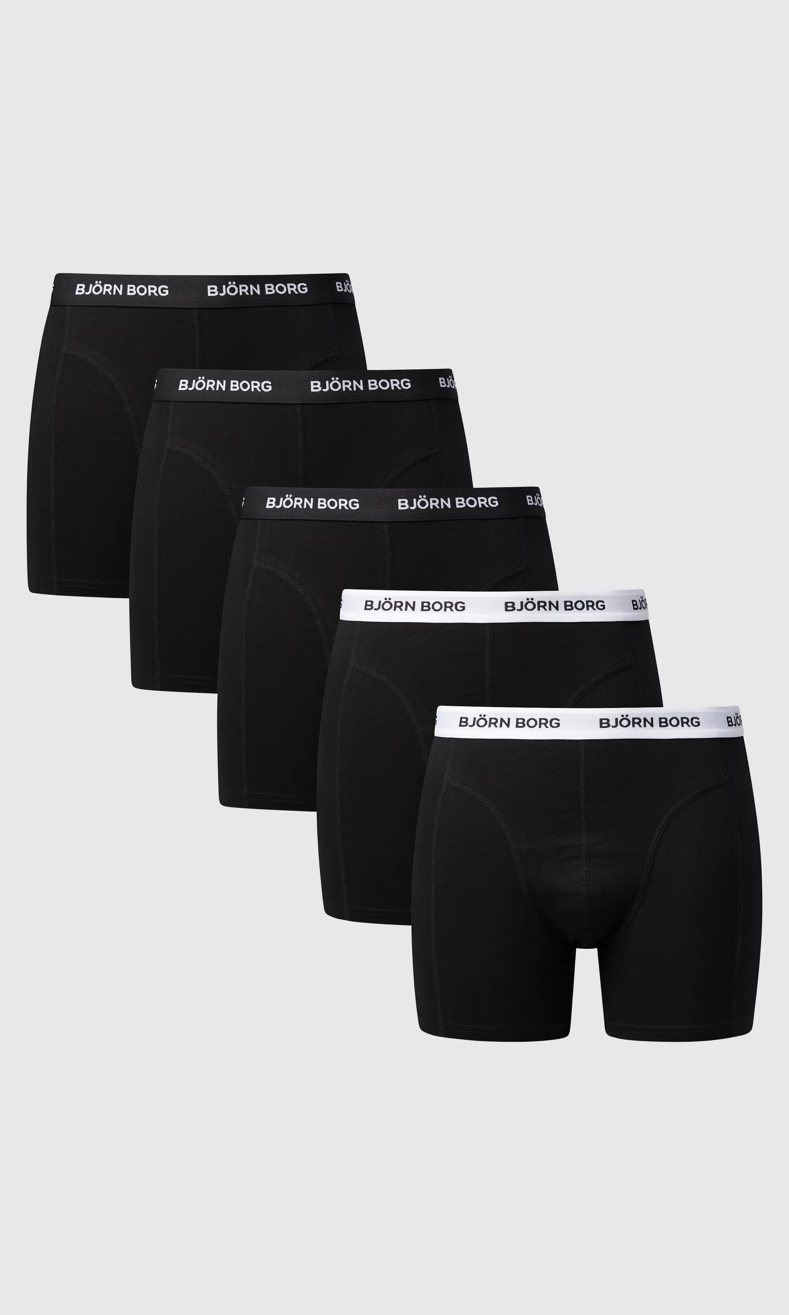 5-Pack Cotton Stretch Multi Boxer. Front. Flat.