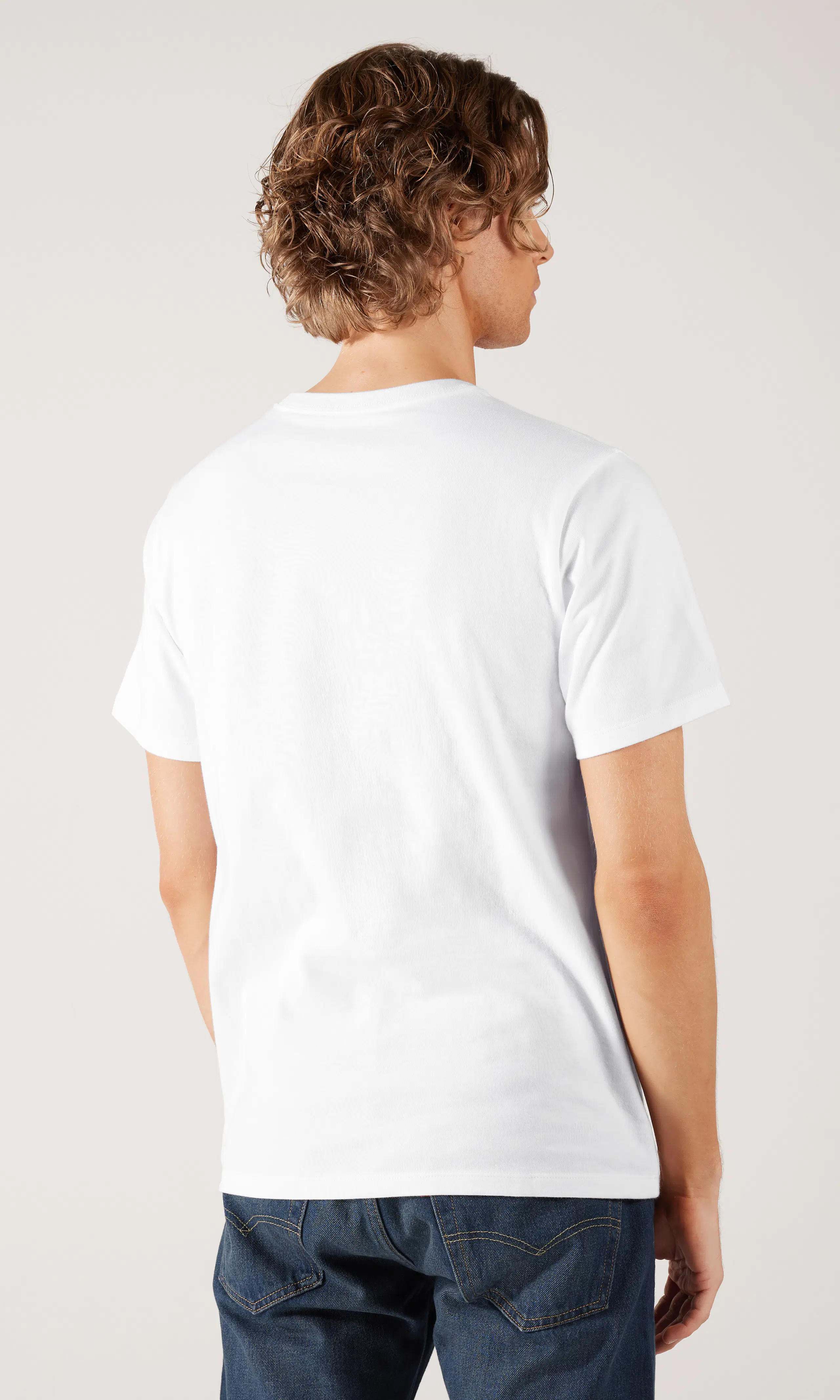 Original Housemark Tee Valkoinen T-Paita. Back. Model.