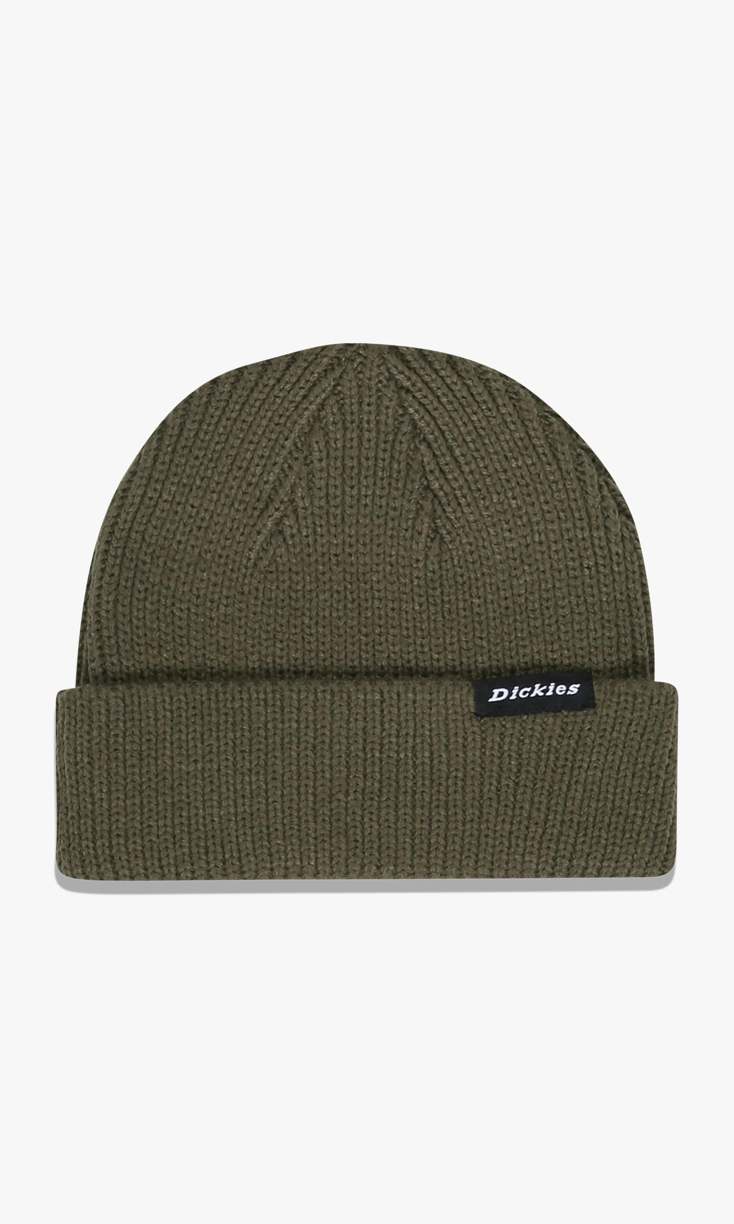 Woodworth Beanie Grön Mössa. Front. Flat.