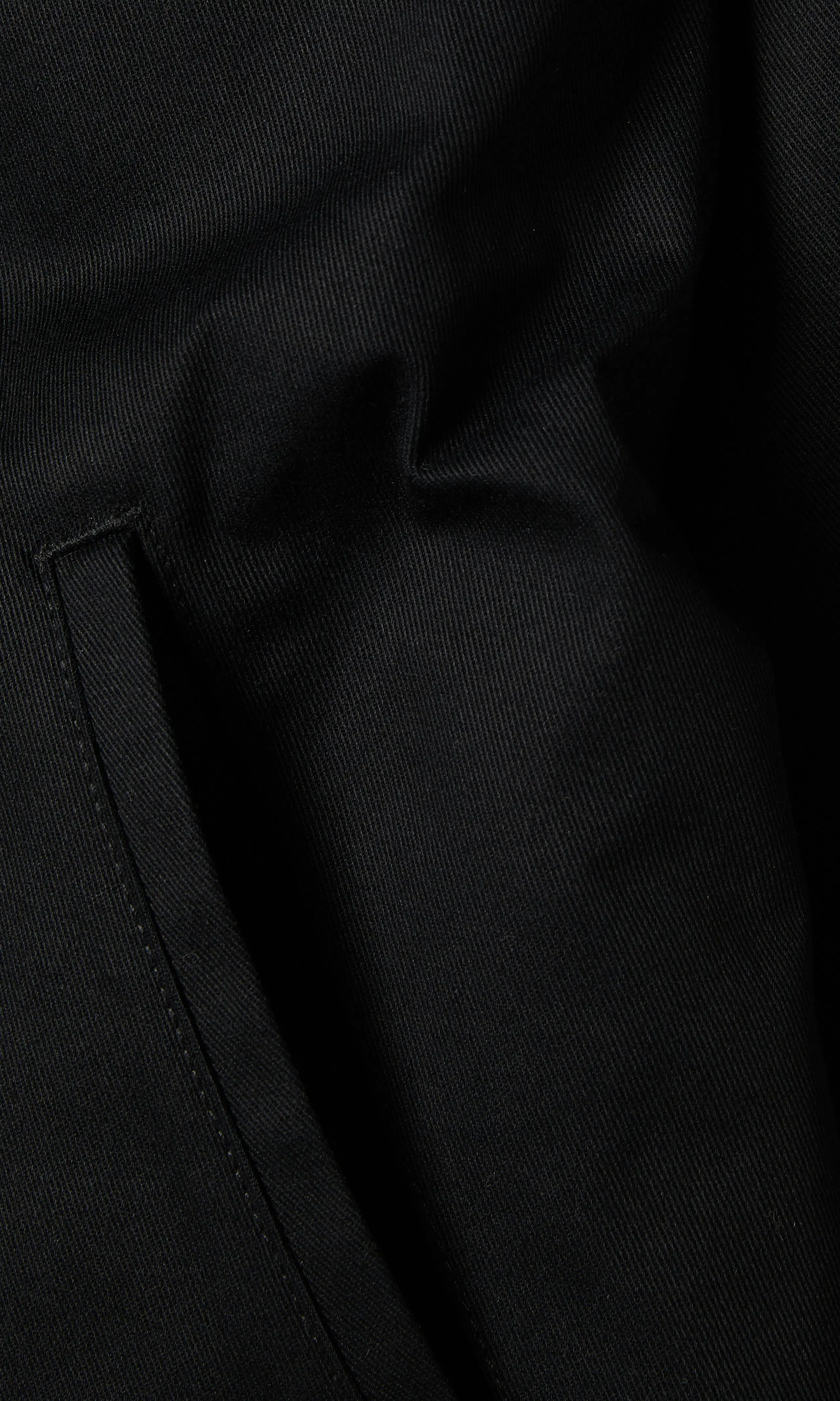 Lined Eisenhower Musta Takki. Detail 2. Flat.