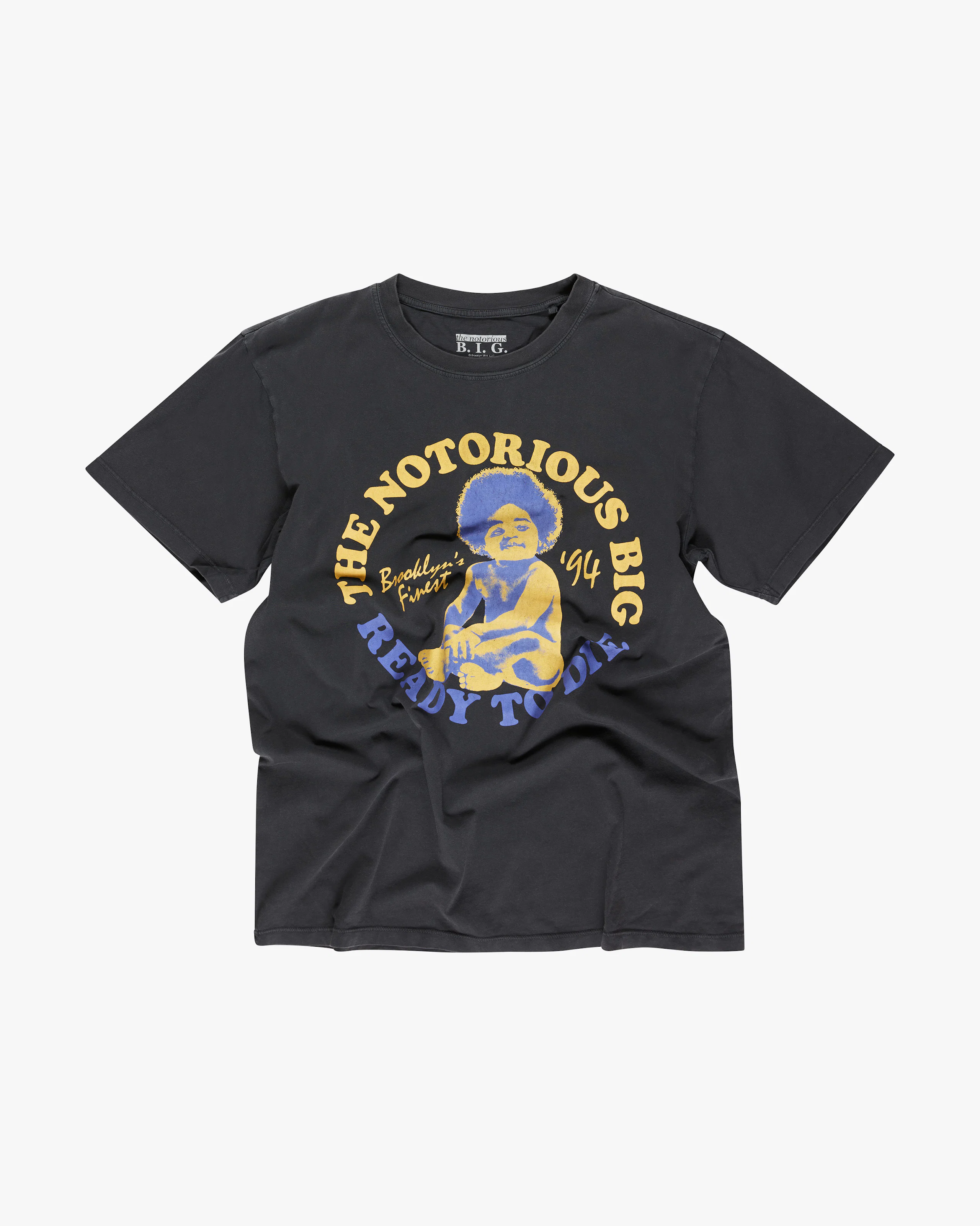 Biggie Smalls Standard Fit T-Paita. Front. Flat.