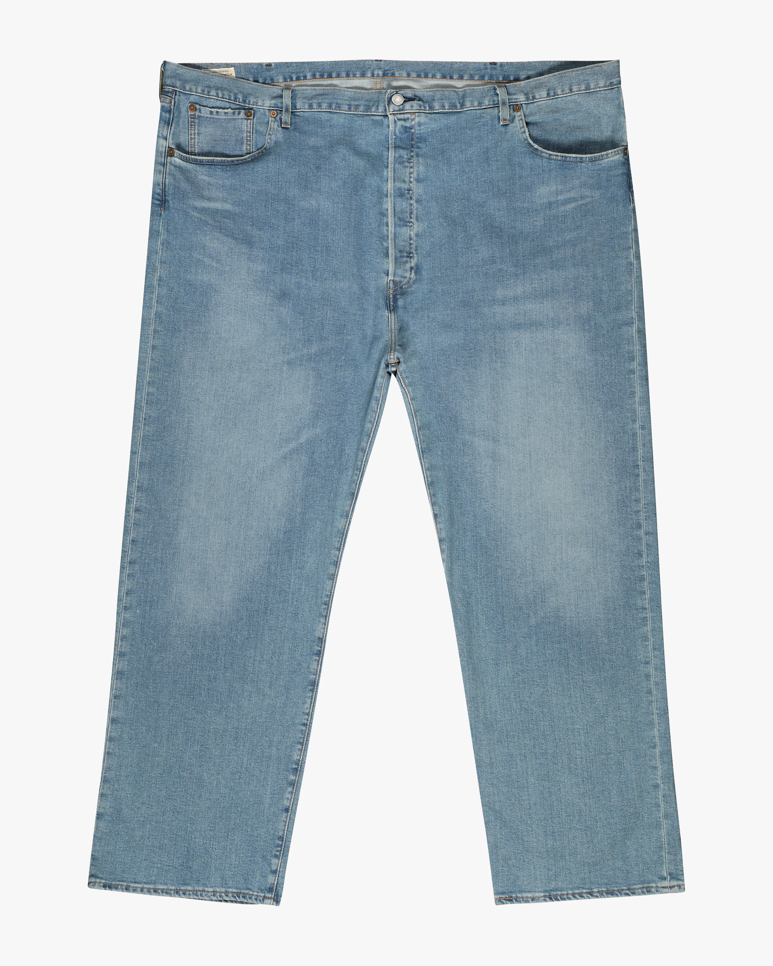 501® Original Ljusblå Jeans (Big & Tall). Front. Flat.