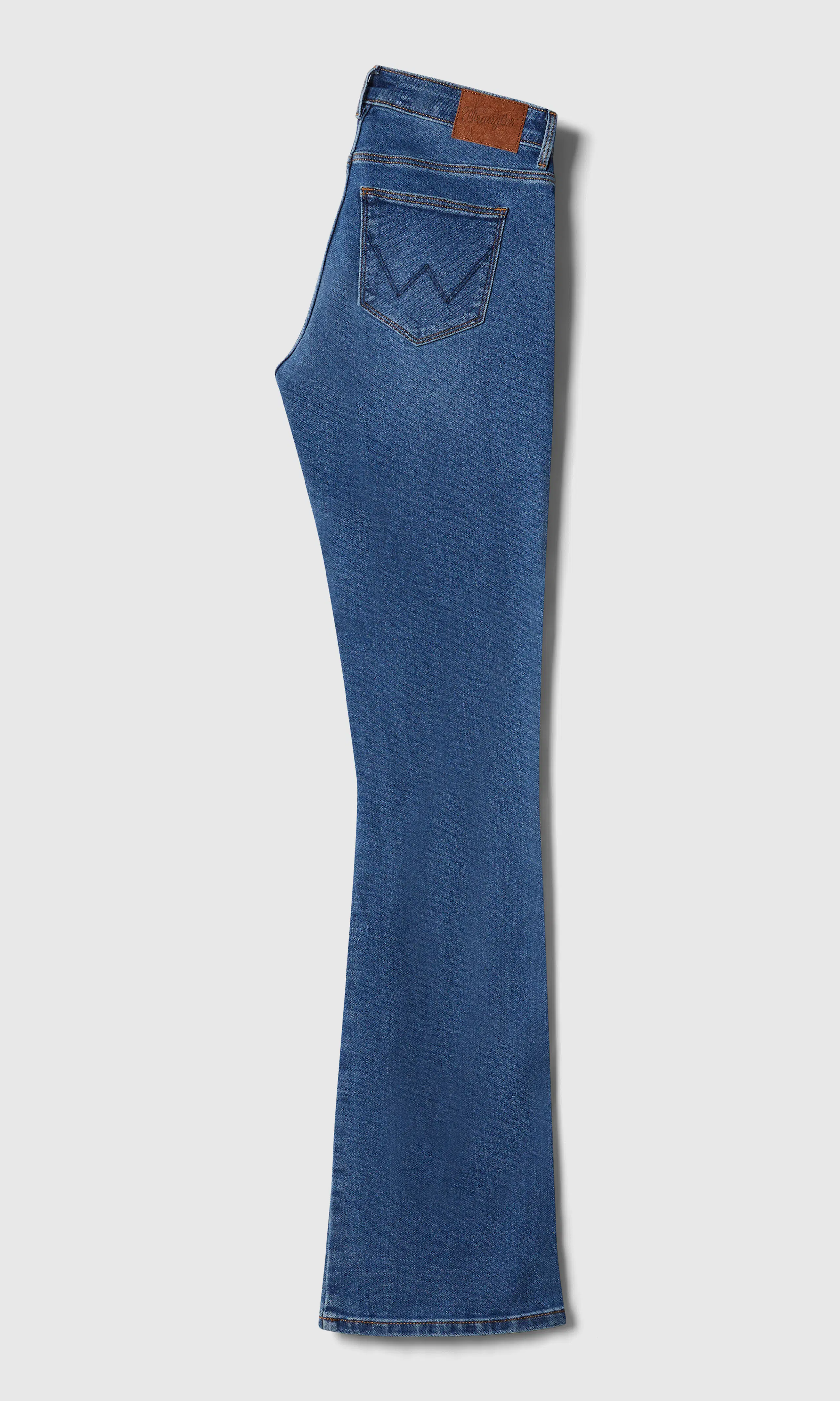 Dallas Medium Blå Jeans. Back. Flat.