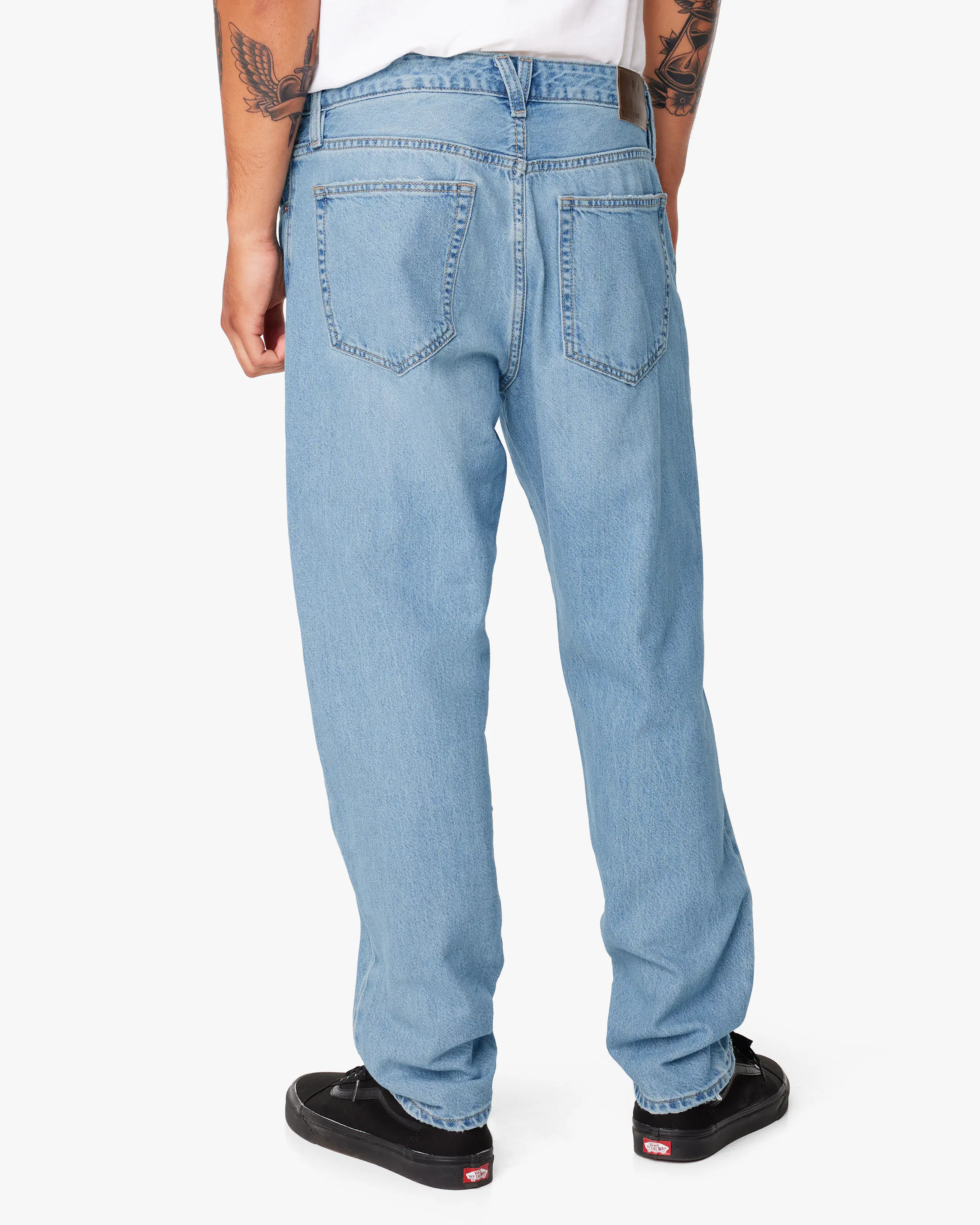 Skate Ripped Jeans. Back. Model.