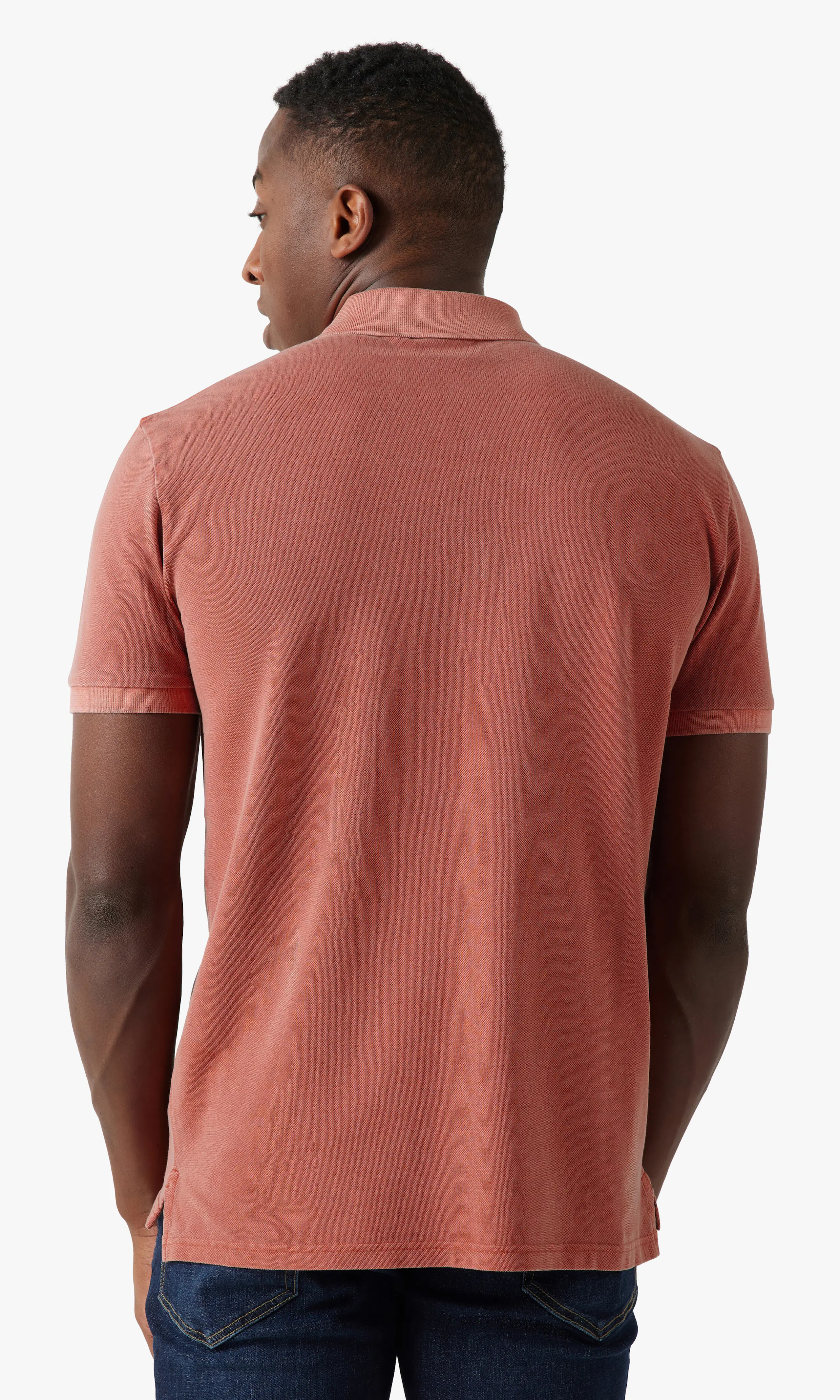 Polo Pikétröja. Back. Model.