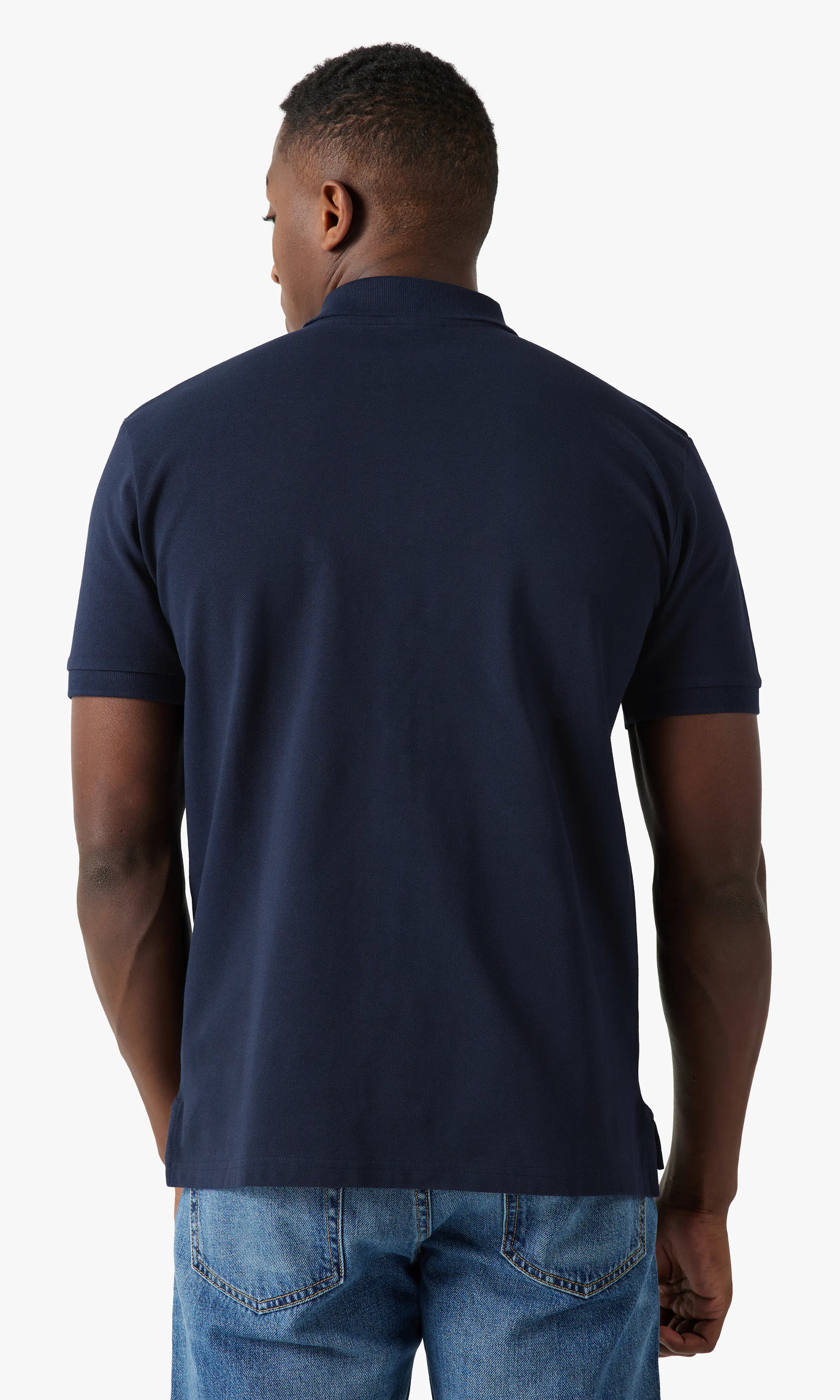 Polo Pikétröja. Back. Model.
