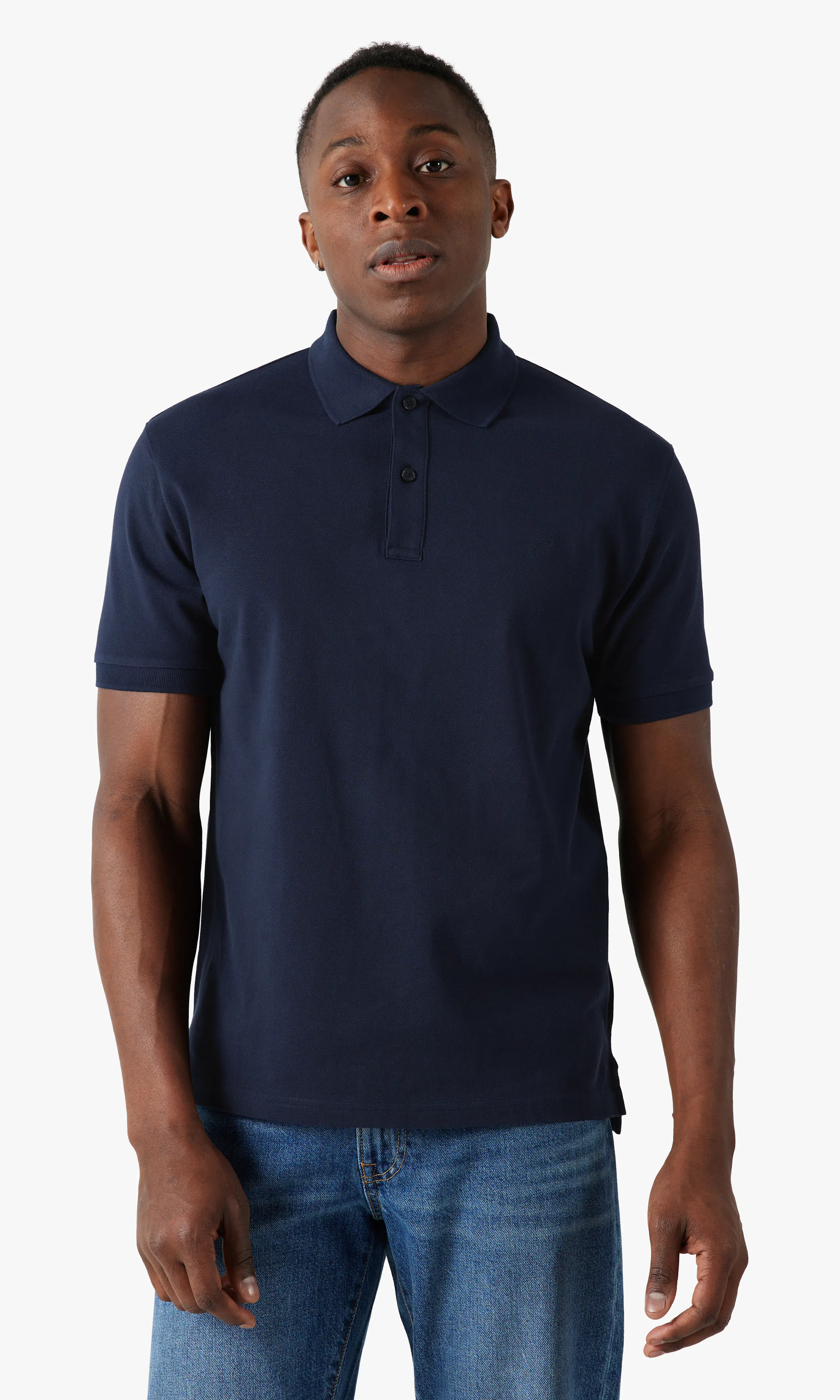 Polo Pikétröja. Front. Model.