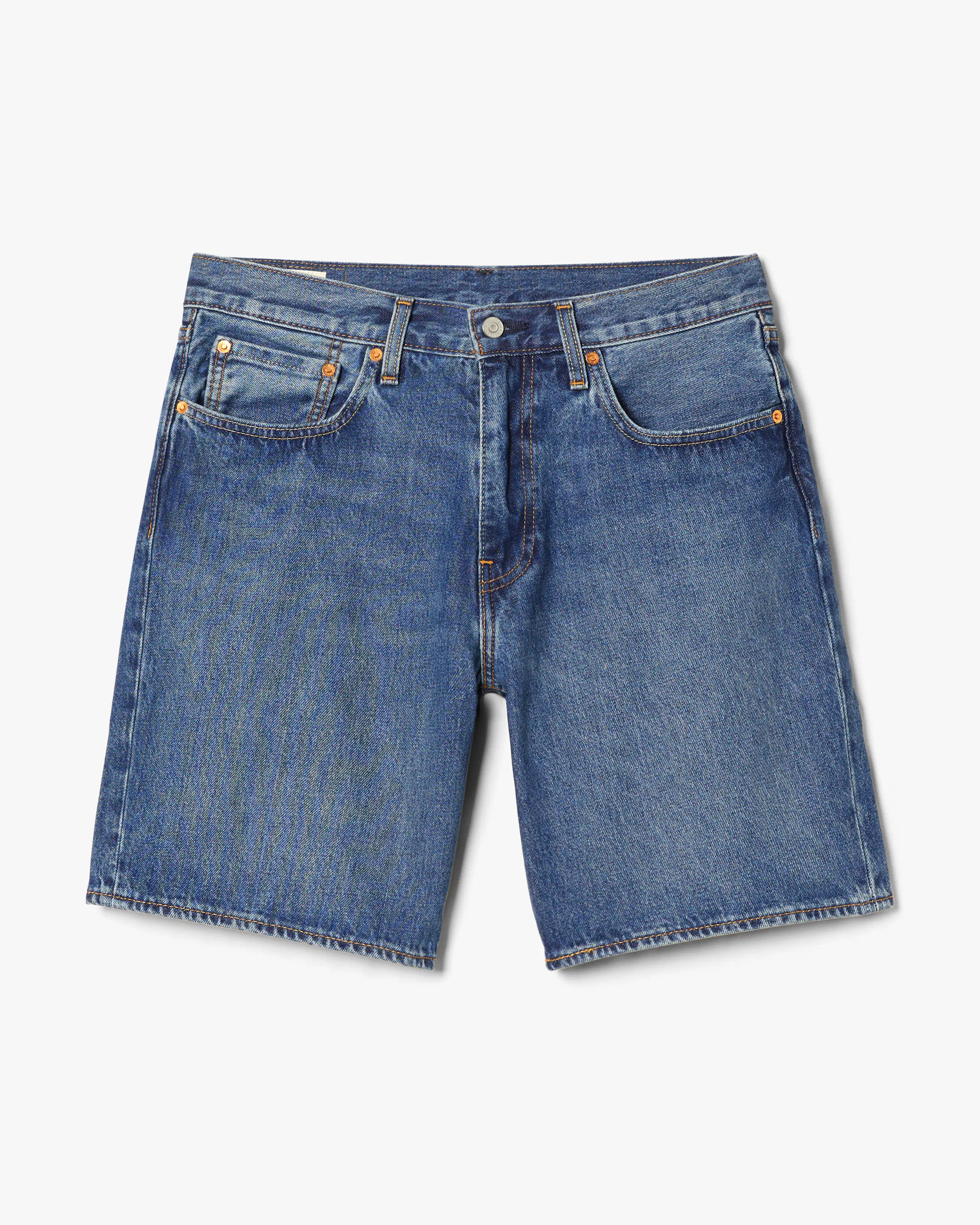 468 Stay Loose Jean 9" Lys Blå Shorts. Front. Flat.