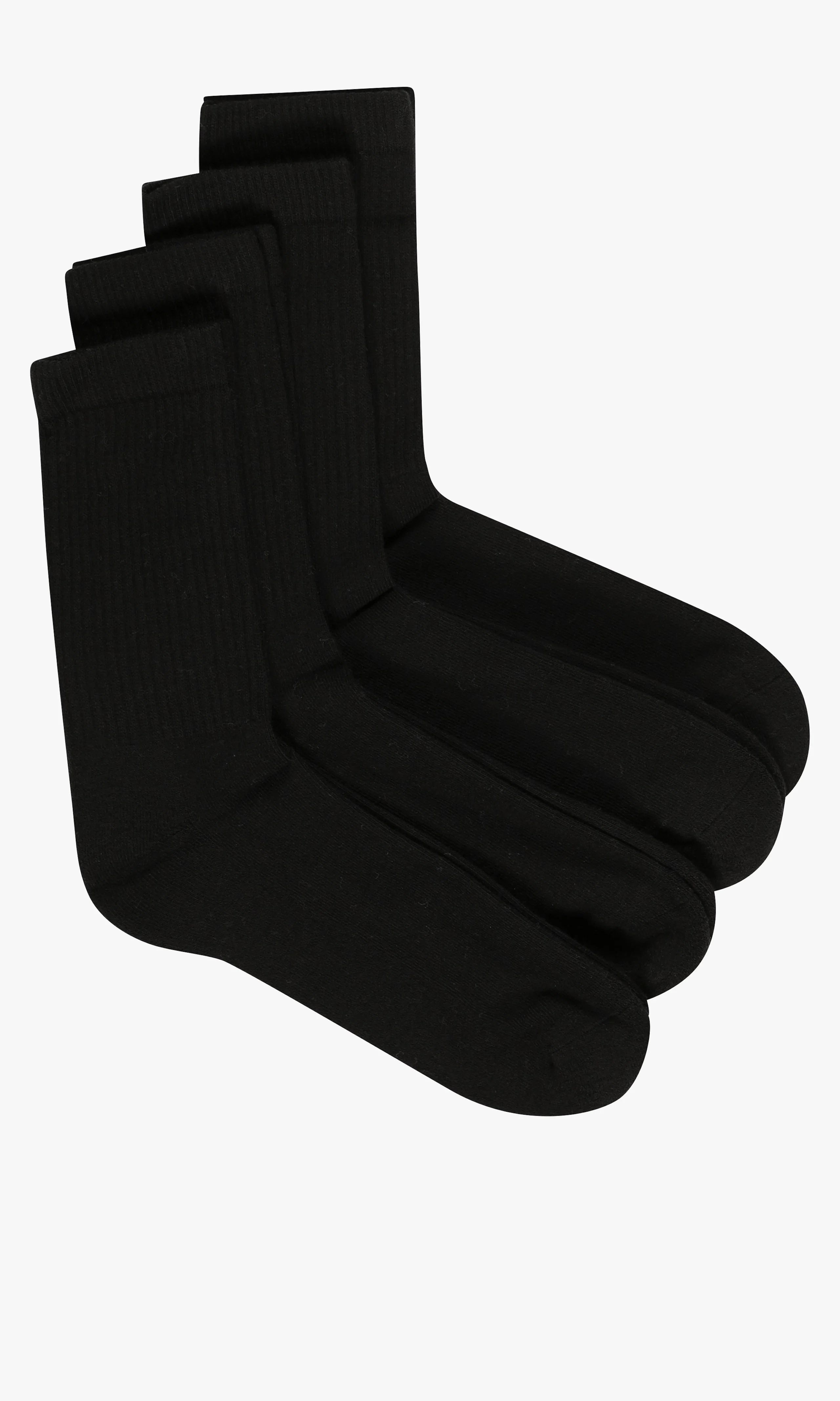 3-Pack Tube Strumpor. Front. Flat.