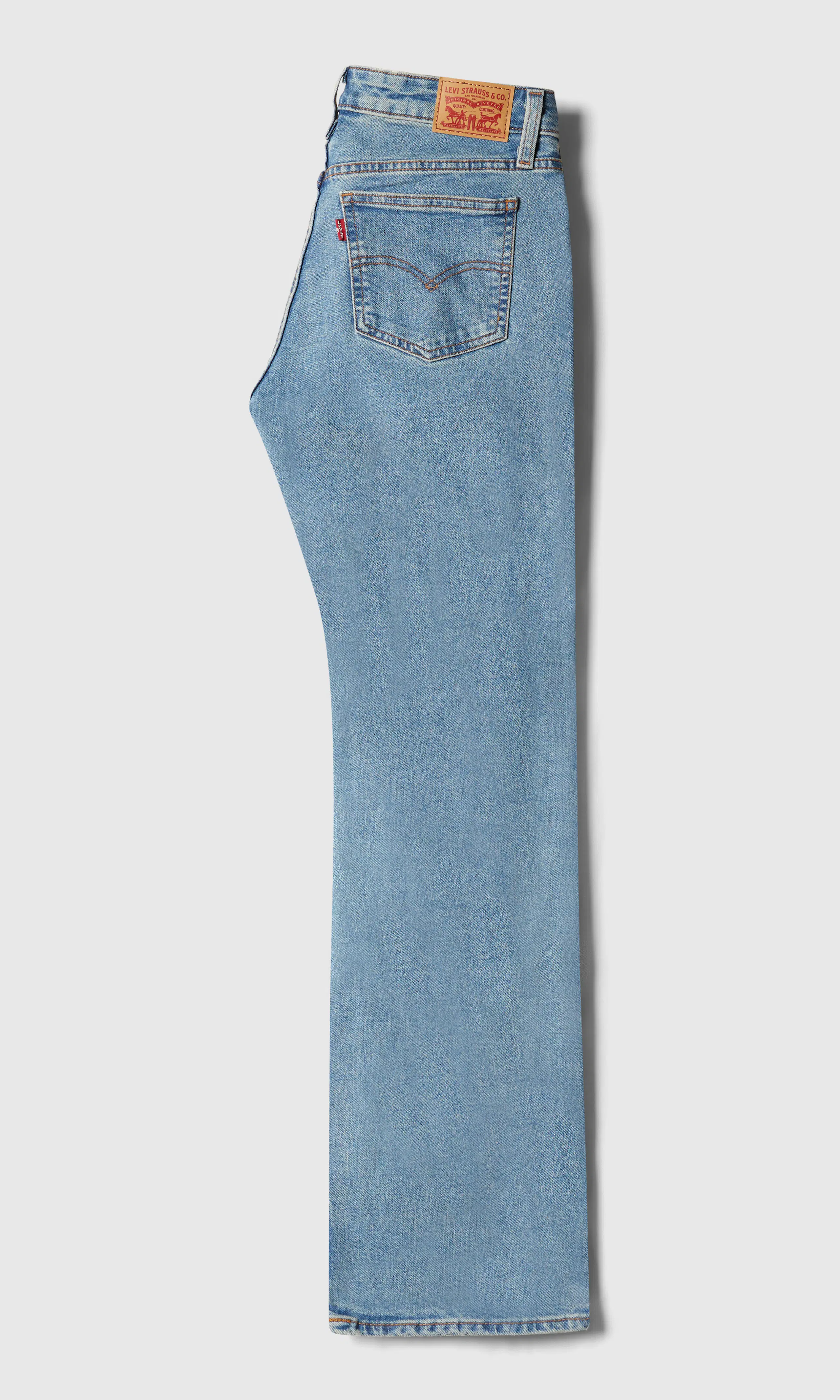 Superlow Boot Lys Blå Jeans. Back. Flat.