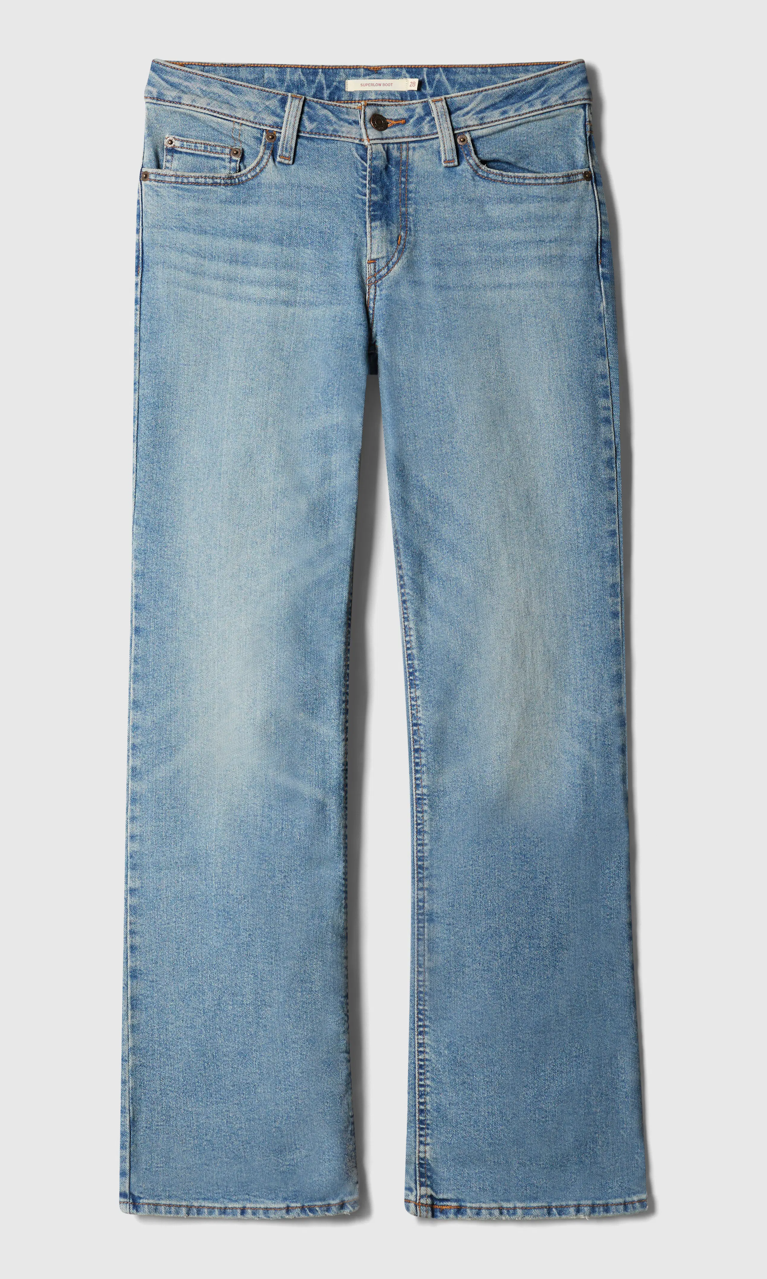 Superlow Boot Lys Blå Jeans. Front. Flat.