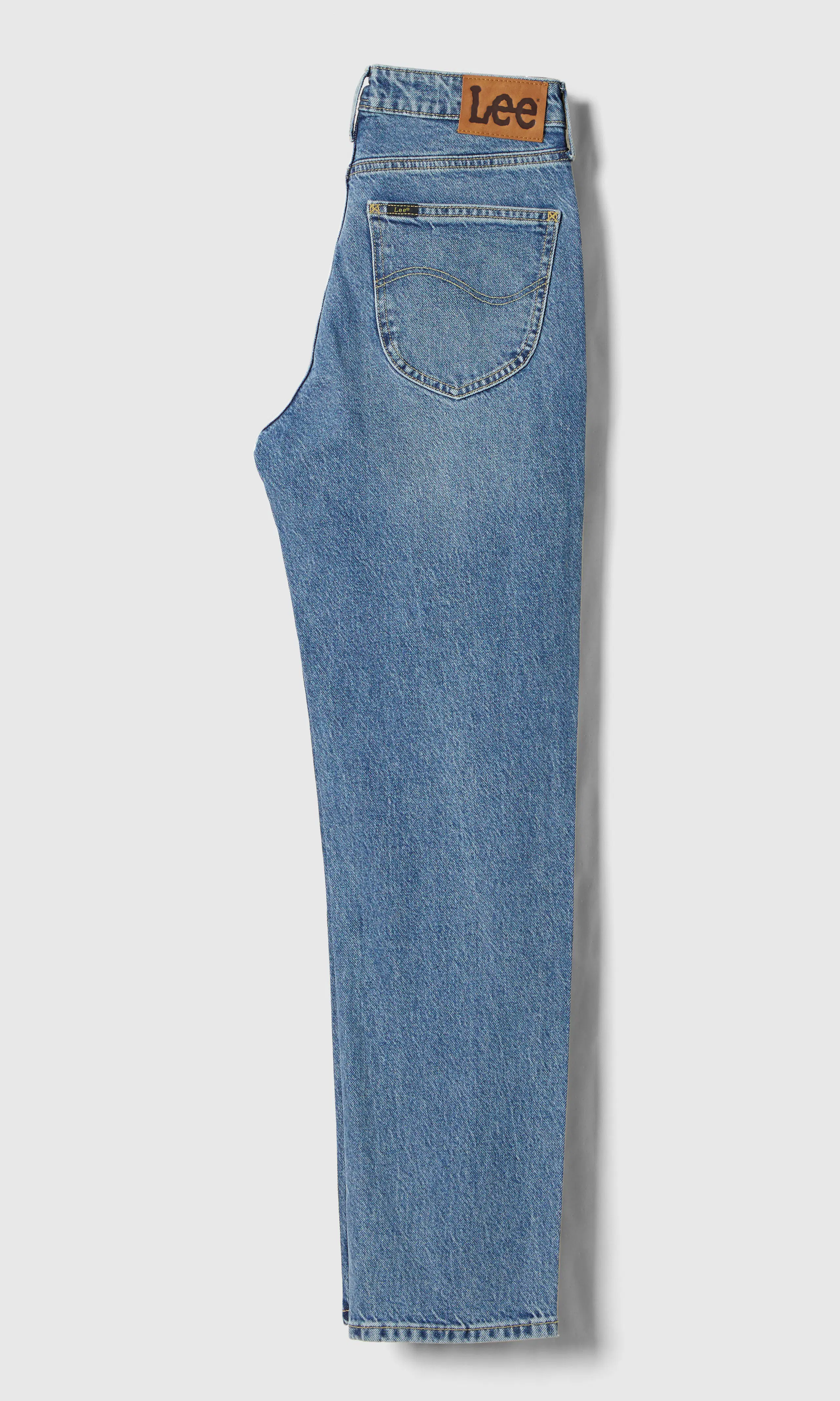Carol Medium Blå Jeans. Back. Flat.