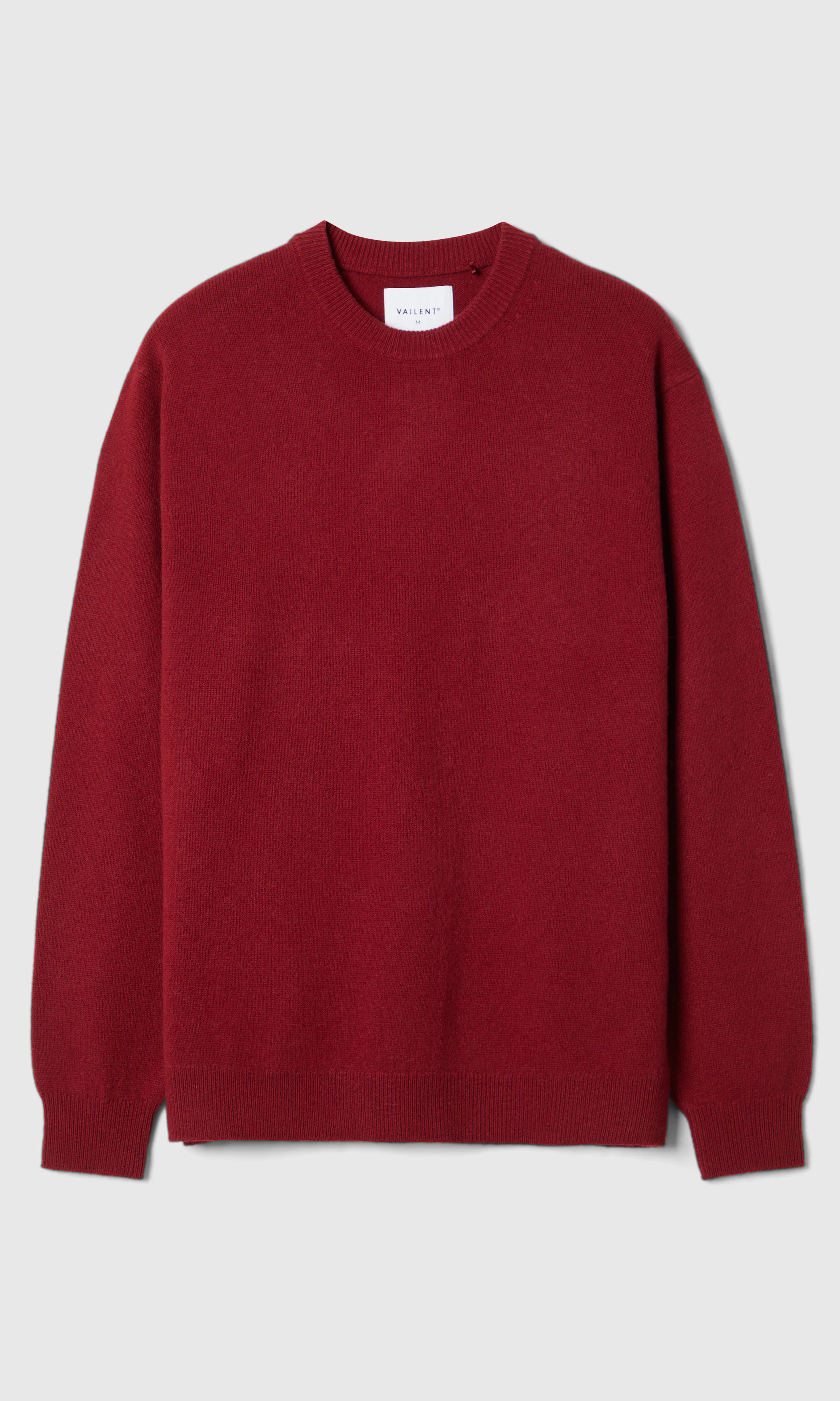 Merino Midweight Crew Merinovillaneule. Front. Flat.