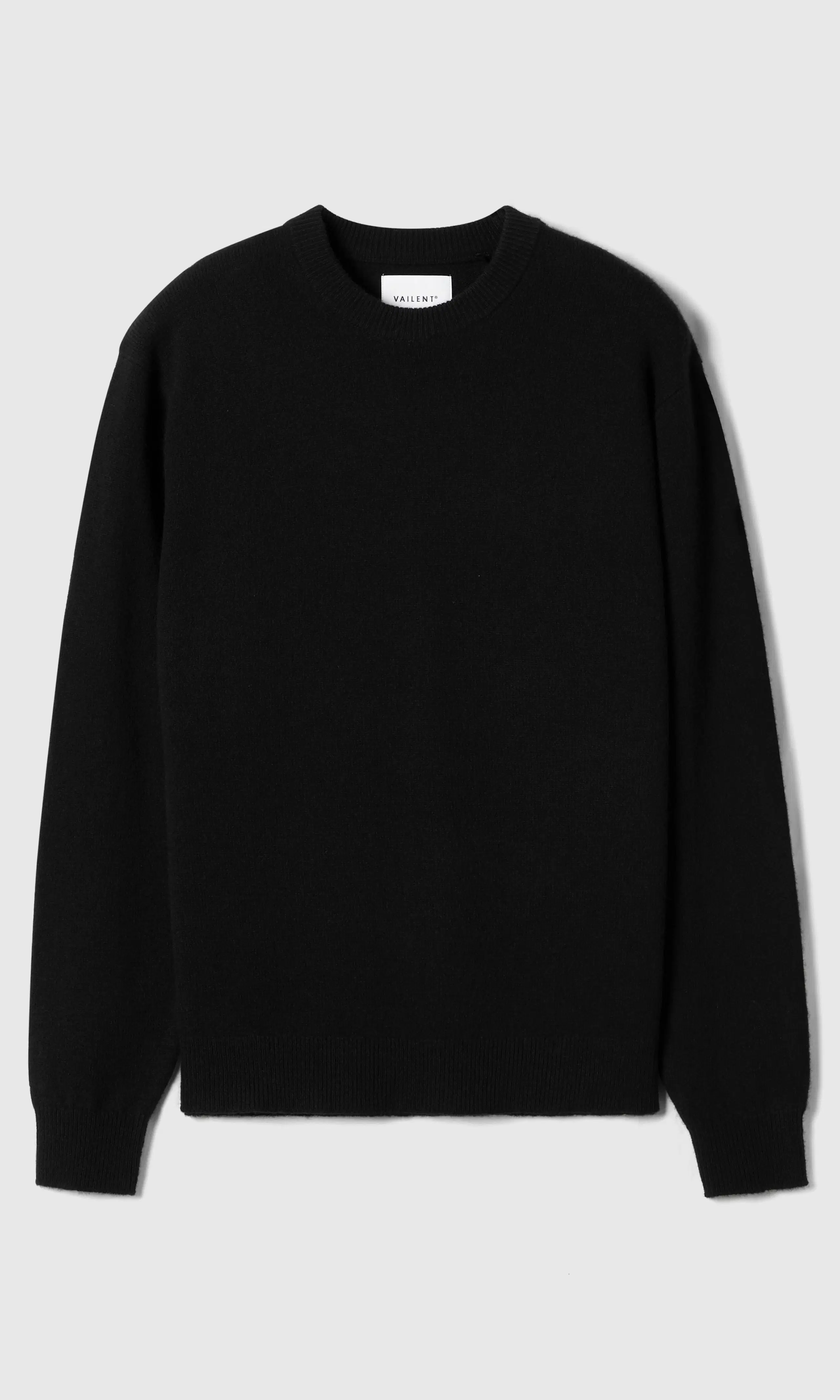 Merino Midweight Crew Merinovillaneule. Front. Flat.