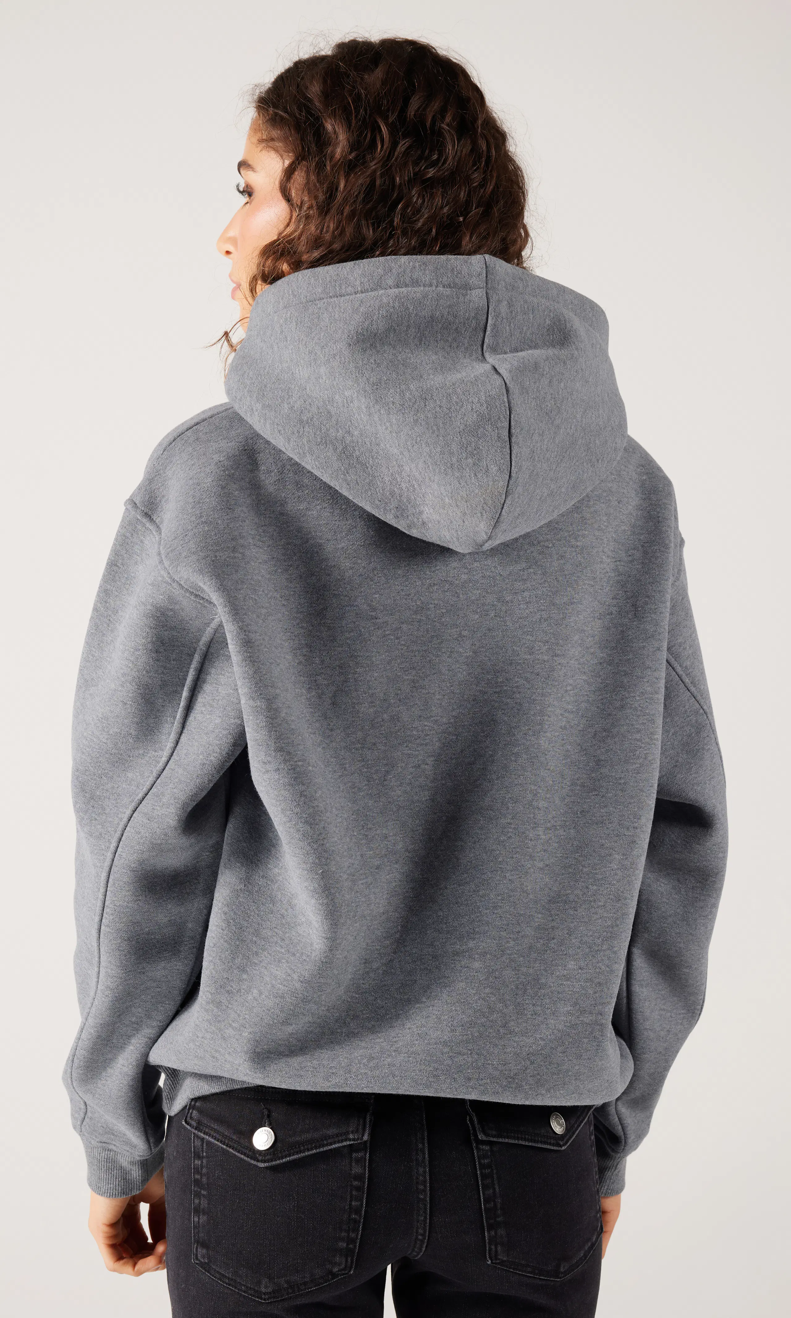 Logan Hoodie. Back. Model.