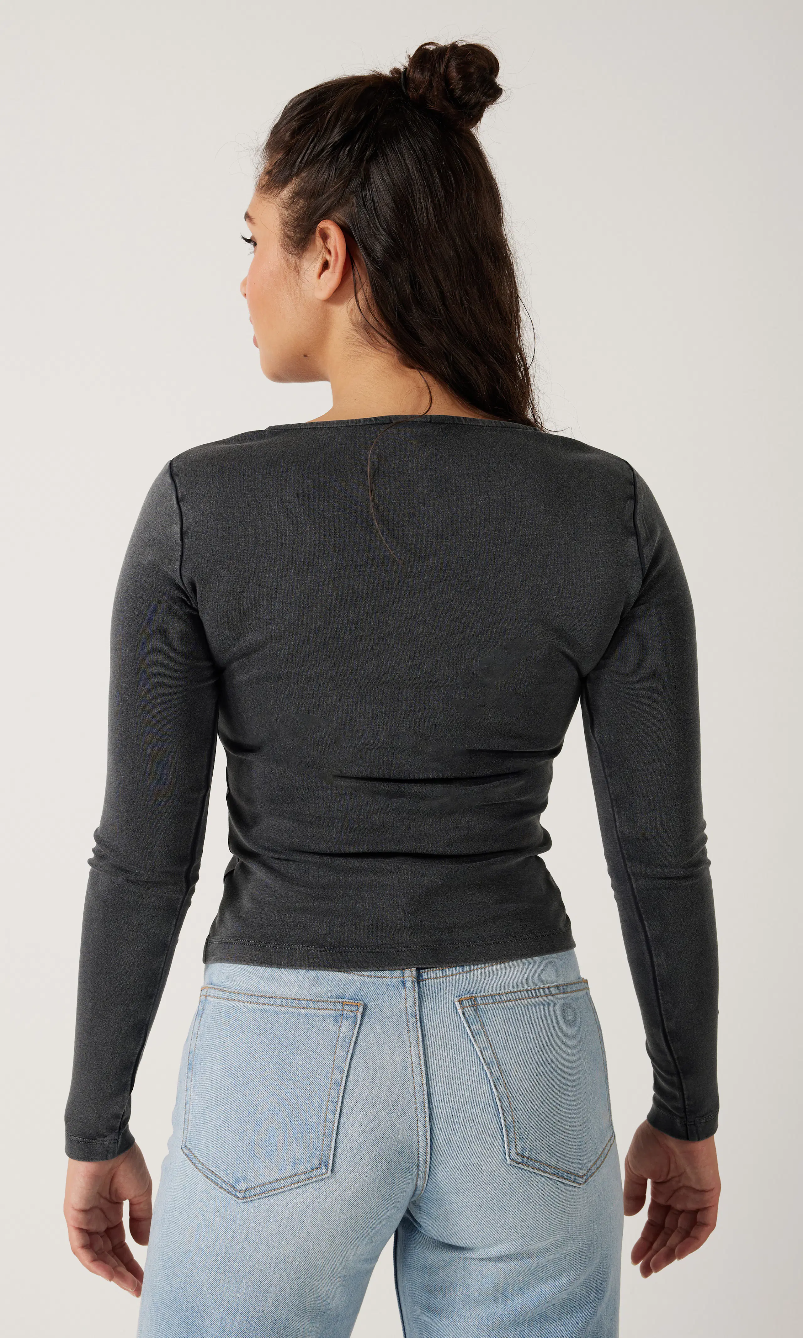 Slim Long Sleeve. Back. Model.