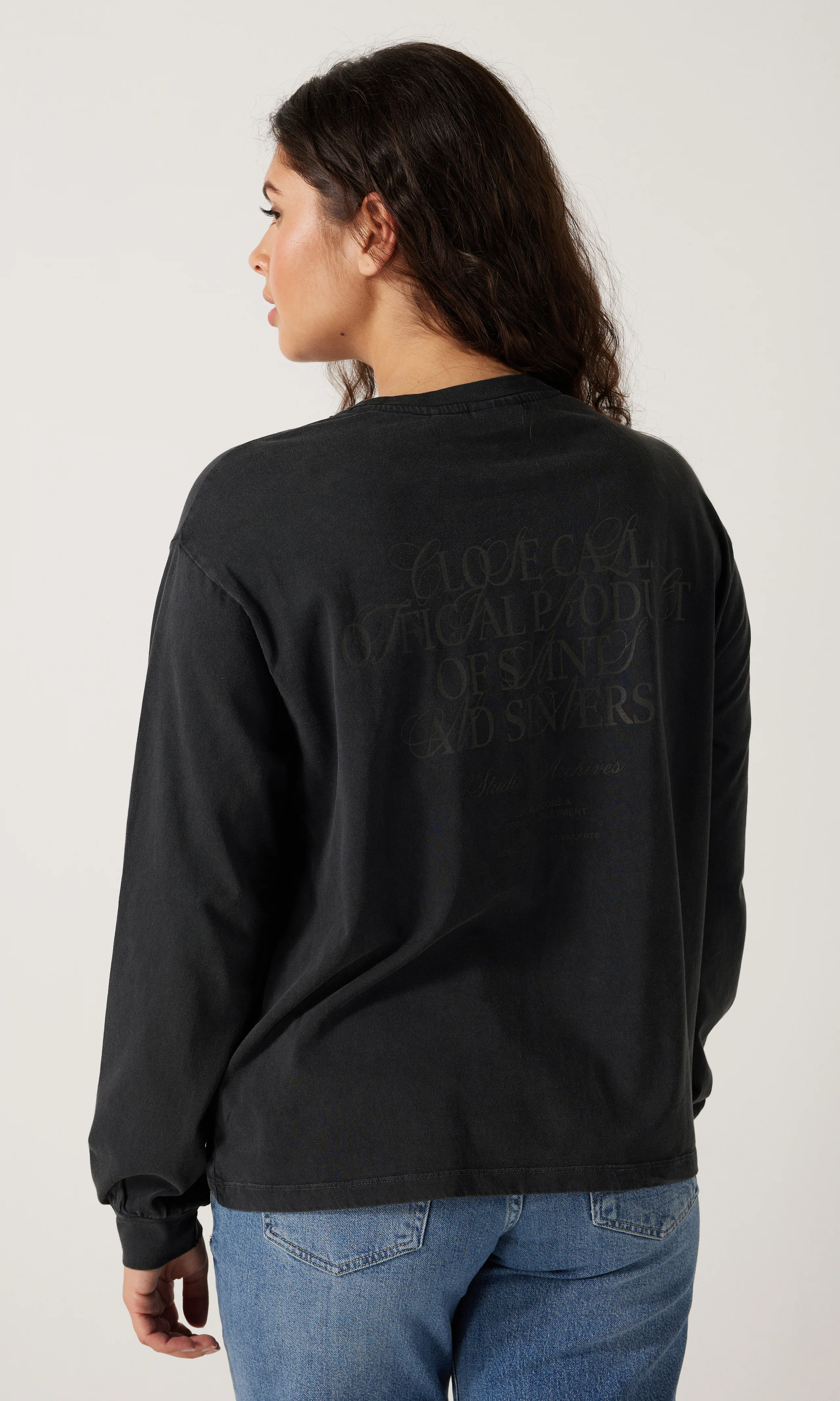 Saint Long Sleeve. Back. Model.