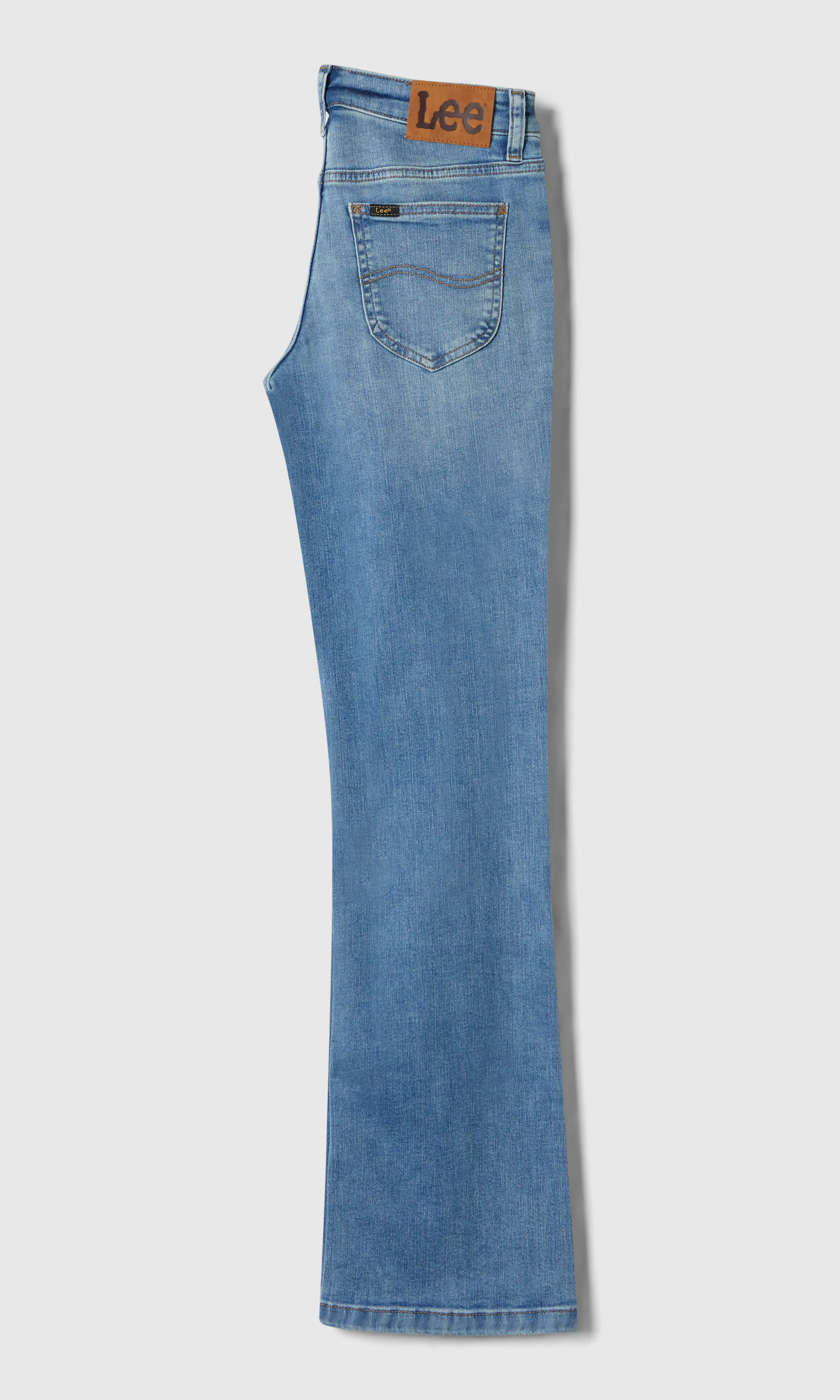 Jessica Ljusblå Jeans. Back. Flat.