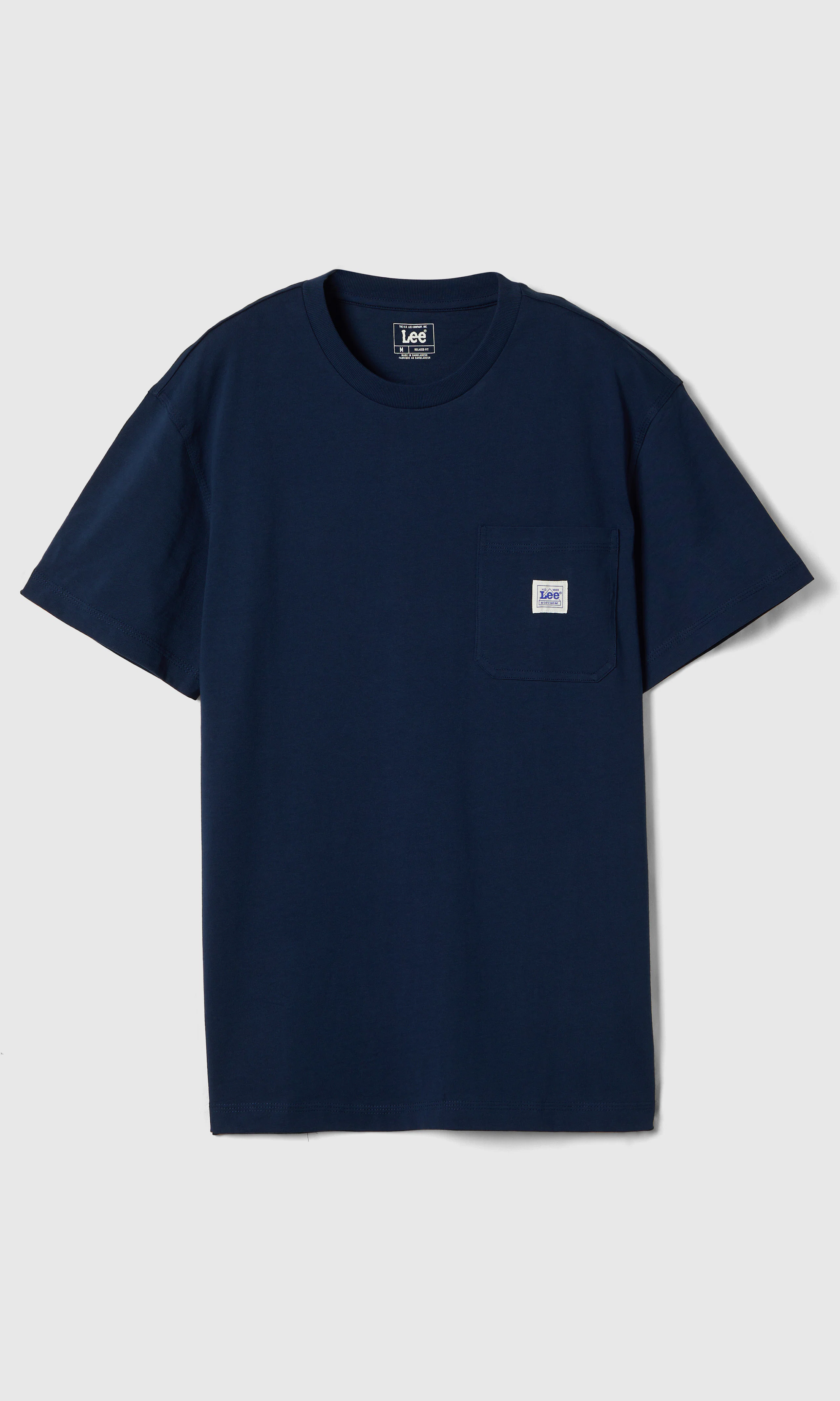 WW Pocket Tee Blå T-Skjorte. Front. Flat.