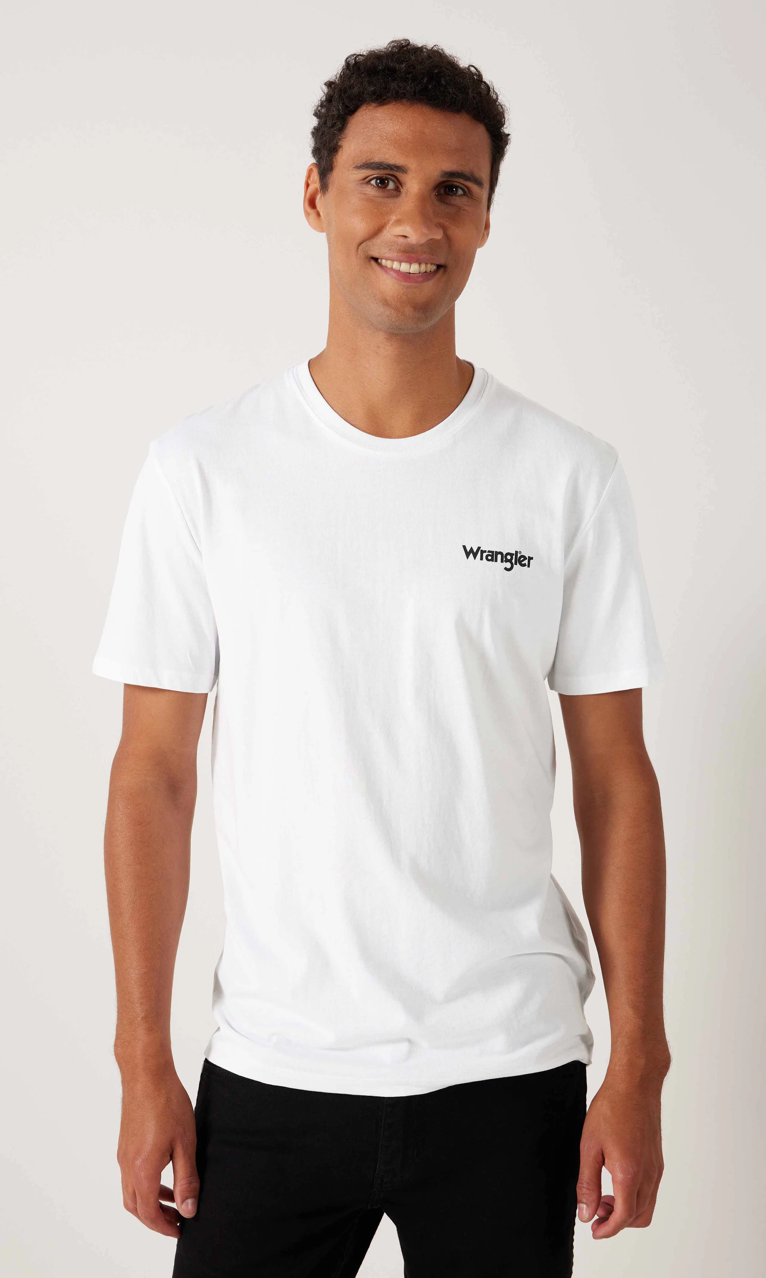 2-Pack Sign Off Blå + Vit T-Shirt. Front. Model.