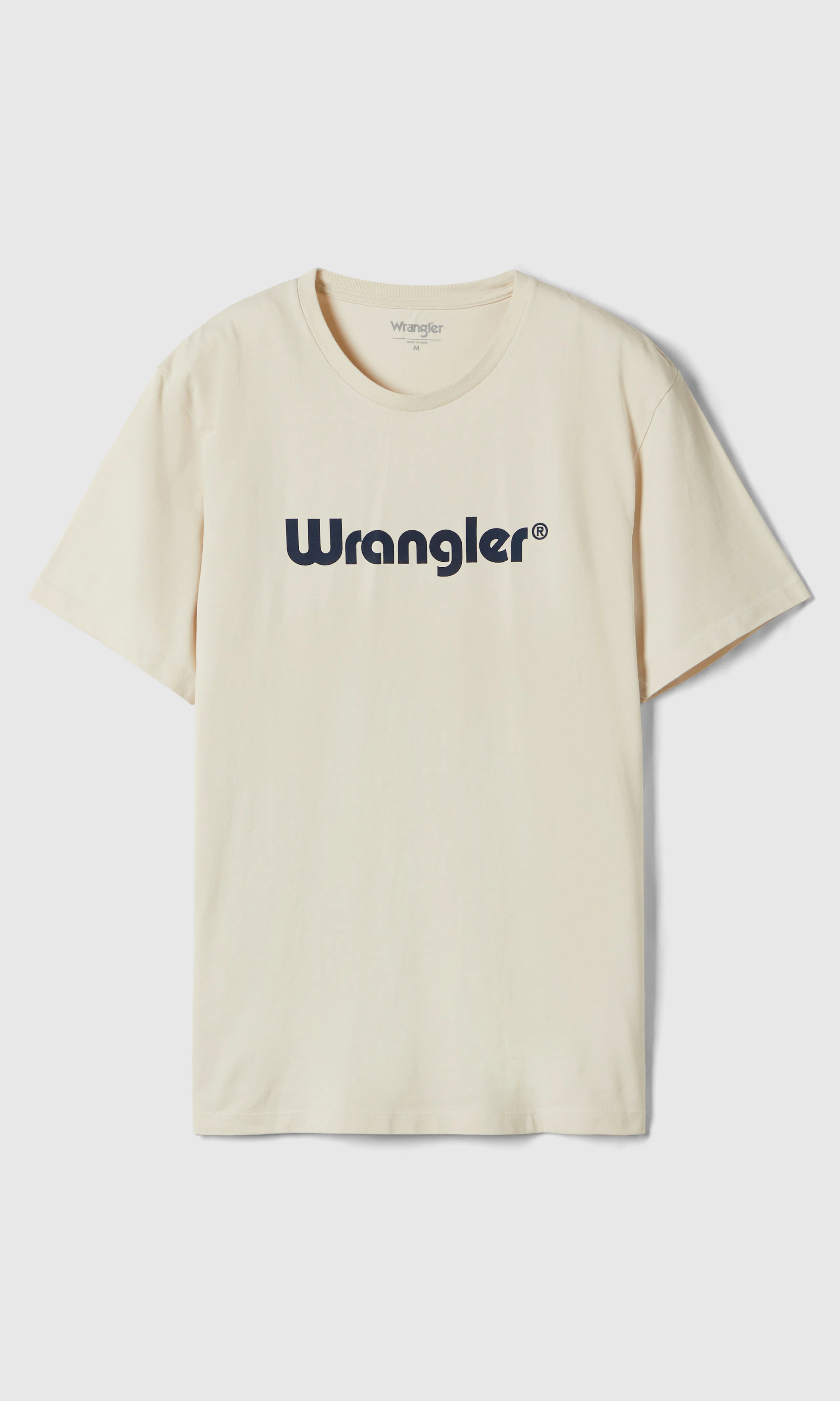 Logo Tee Hvit T-Skjorte. Front. Flat.