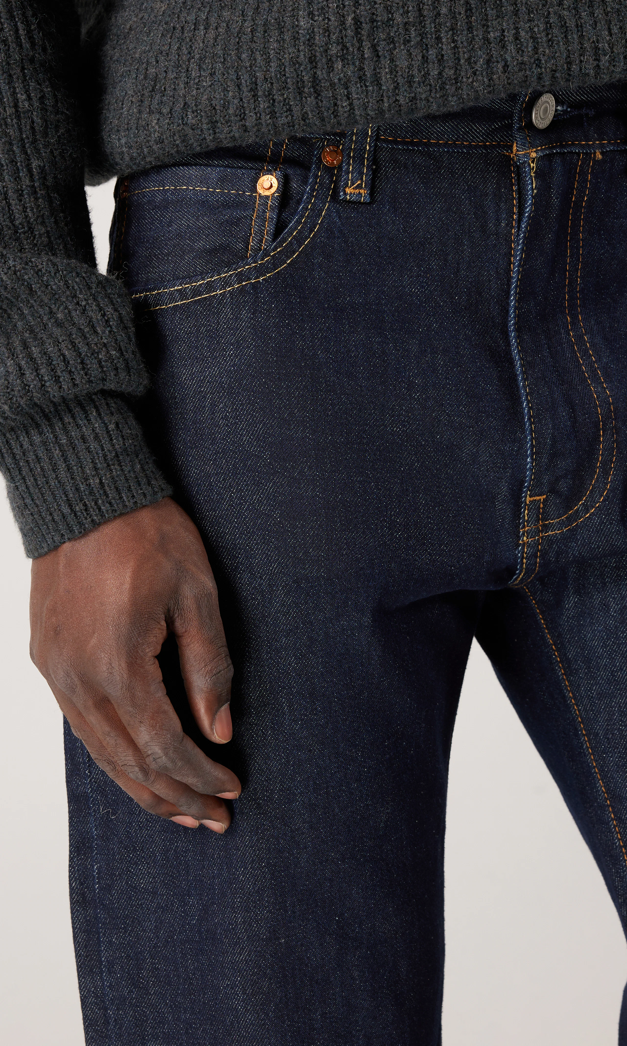 555™ Relaxed Straight Farkut. Detail 2. Model.