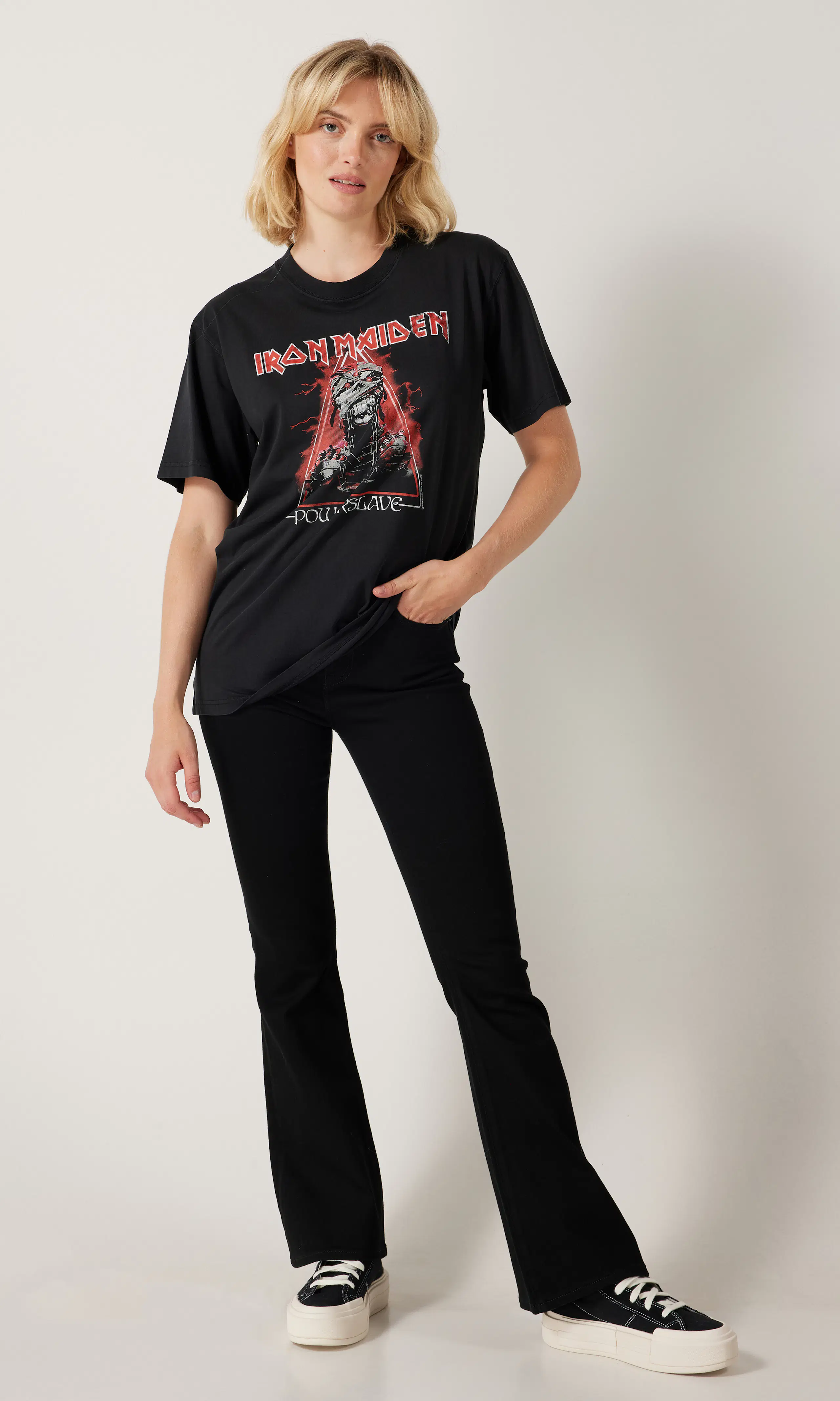 Iron Maiden T-Shirt. Front 1. Model.