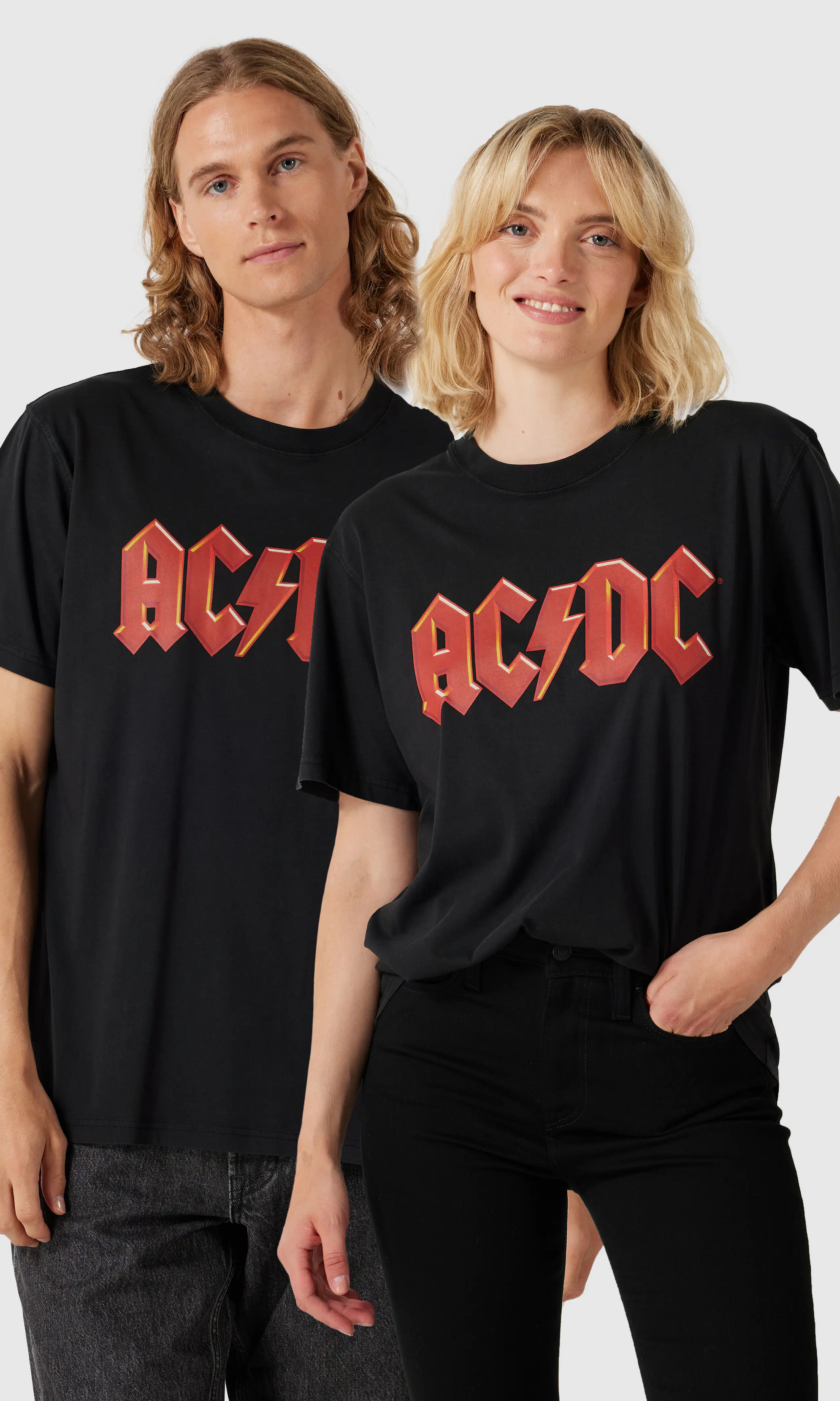 ACDC T-Shirt. Front. Model.