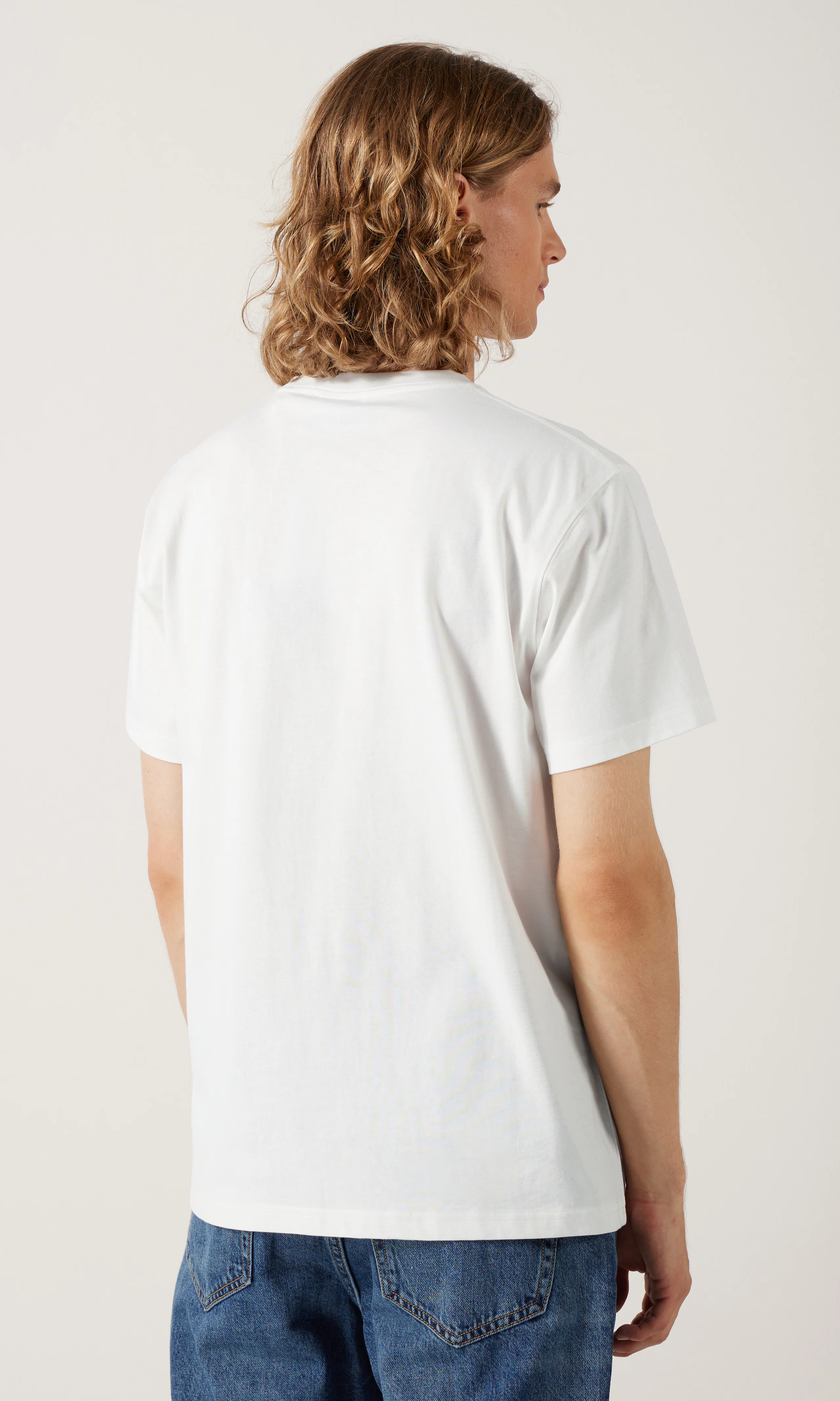 Banksy T-Shirt. Back 1. Model.