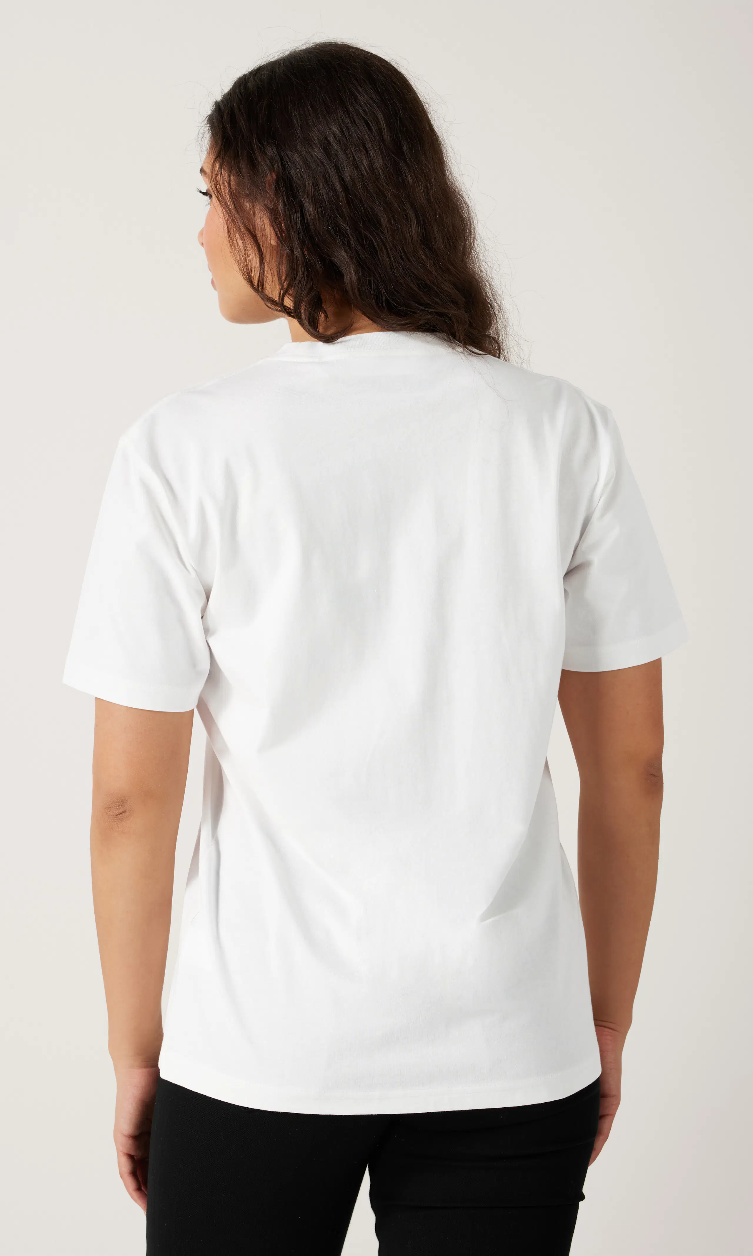 Banksy T-Shirt. Back. Model.