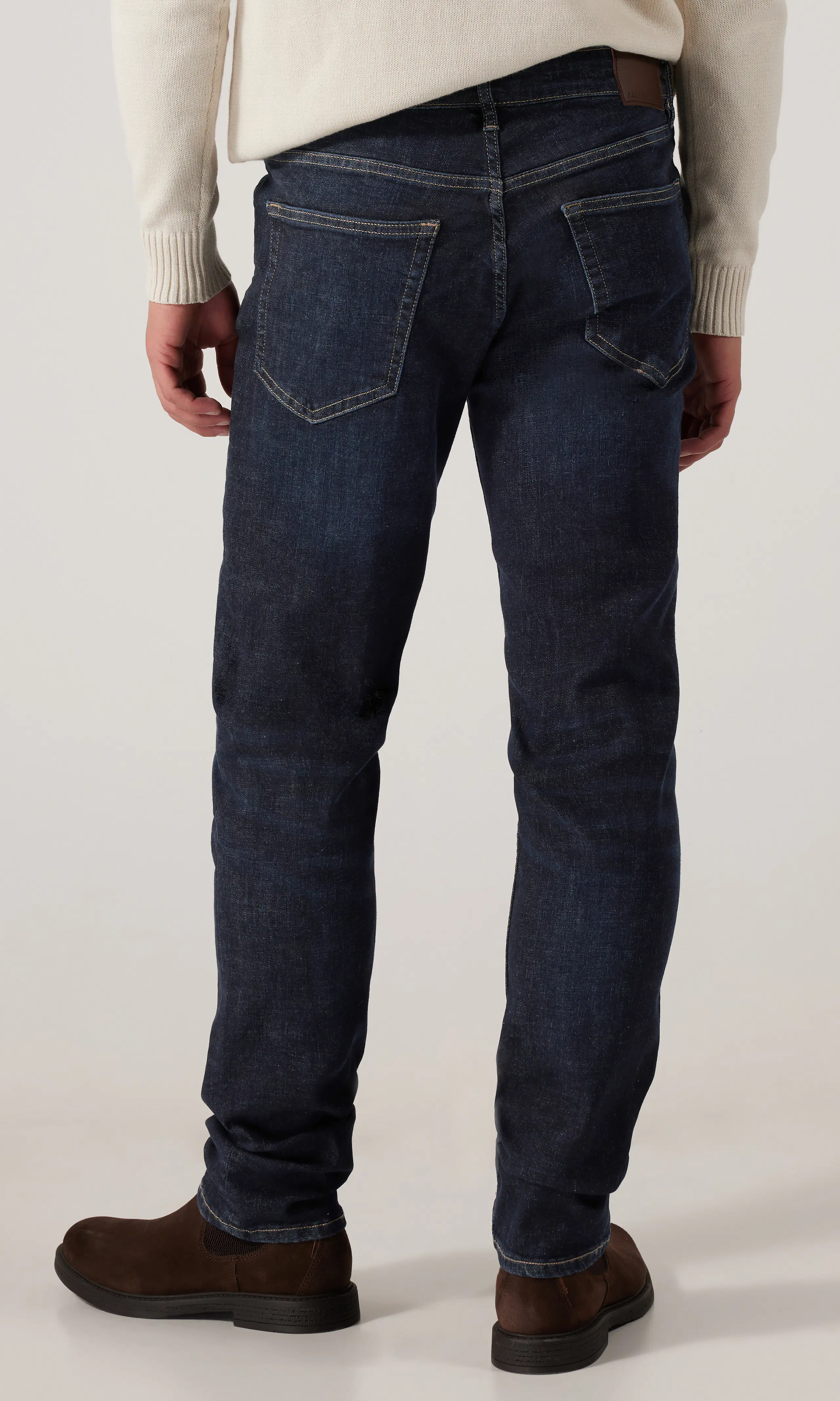 Slim Jeans. Back. Model.