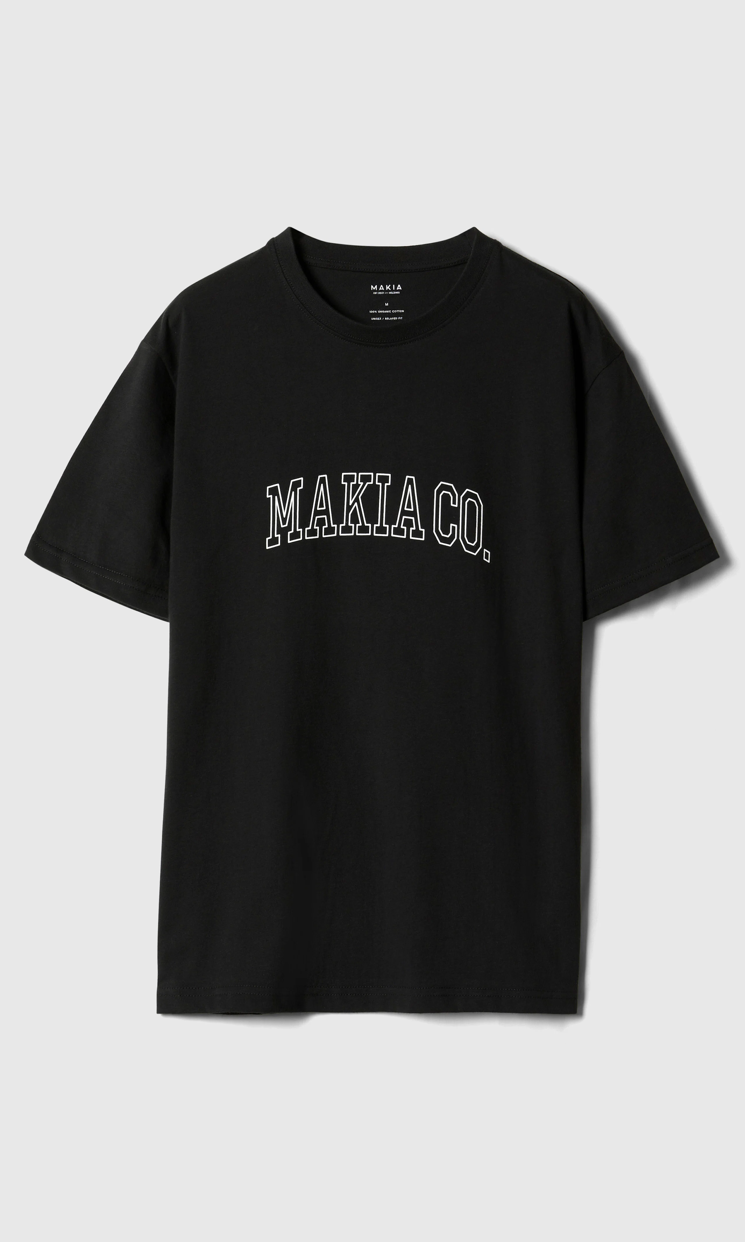 Nord Musta T-Paita. Front. Flat.