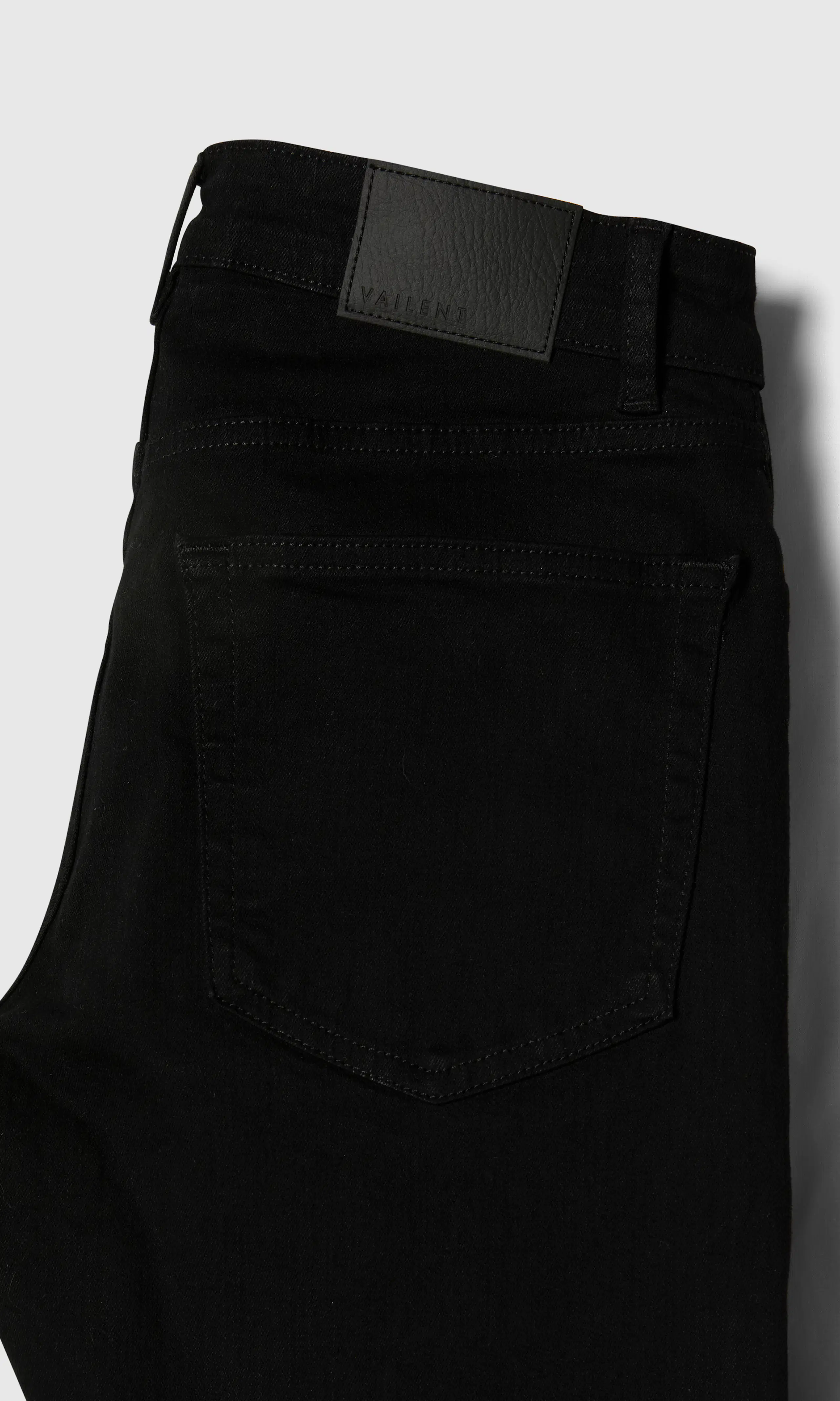 Skinny Mustat Farkut. Detail 1. Flat.