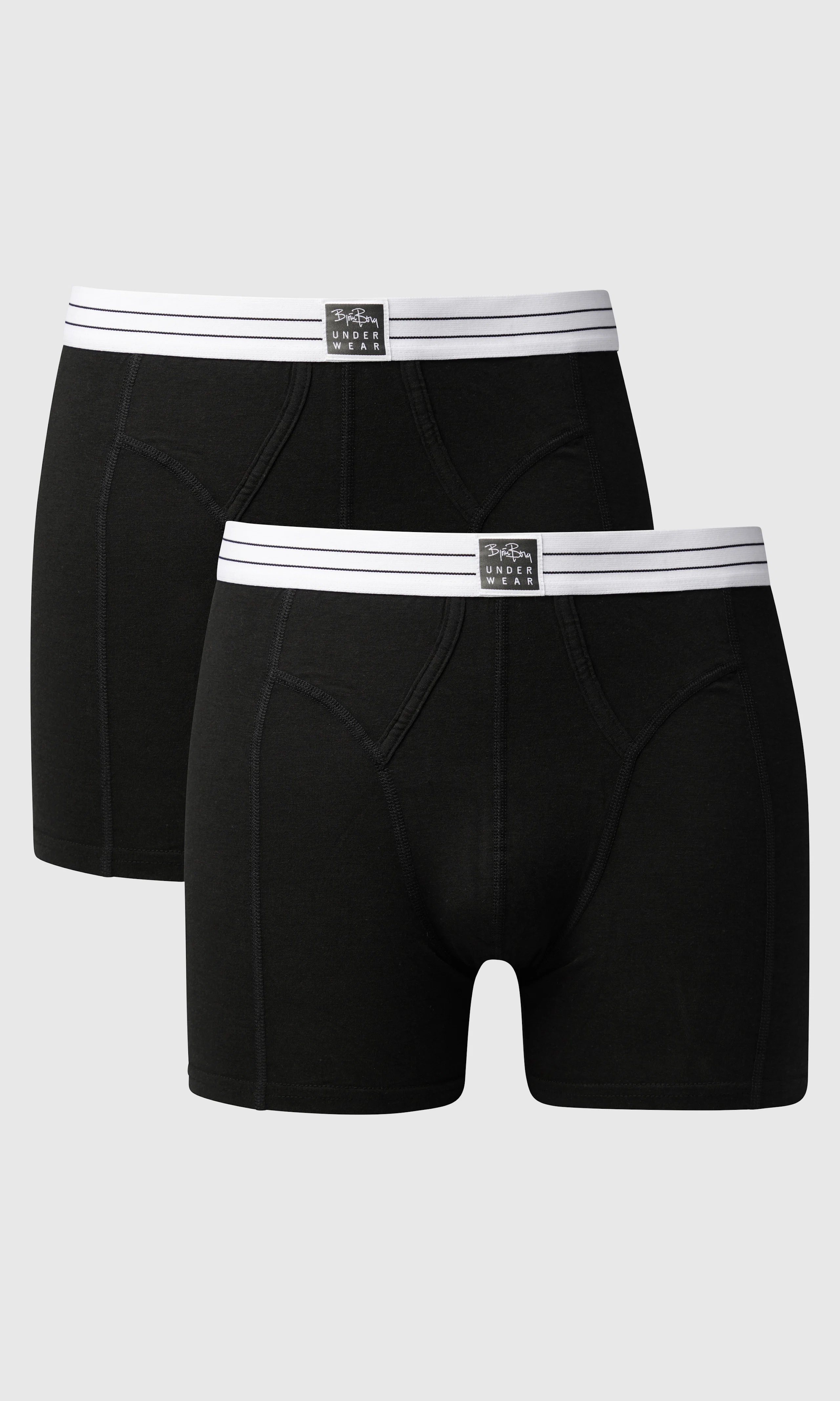 2-Pack Premium Cotton Stretch Original Boxer. Front. Flat.