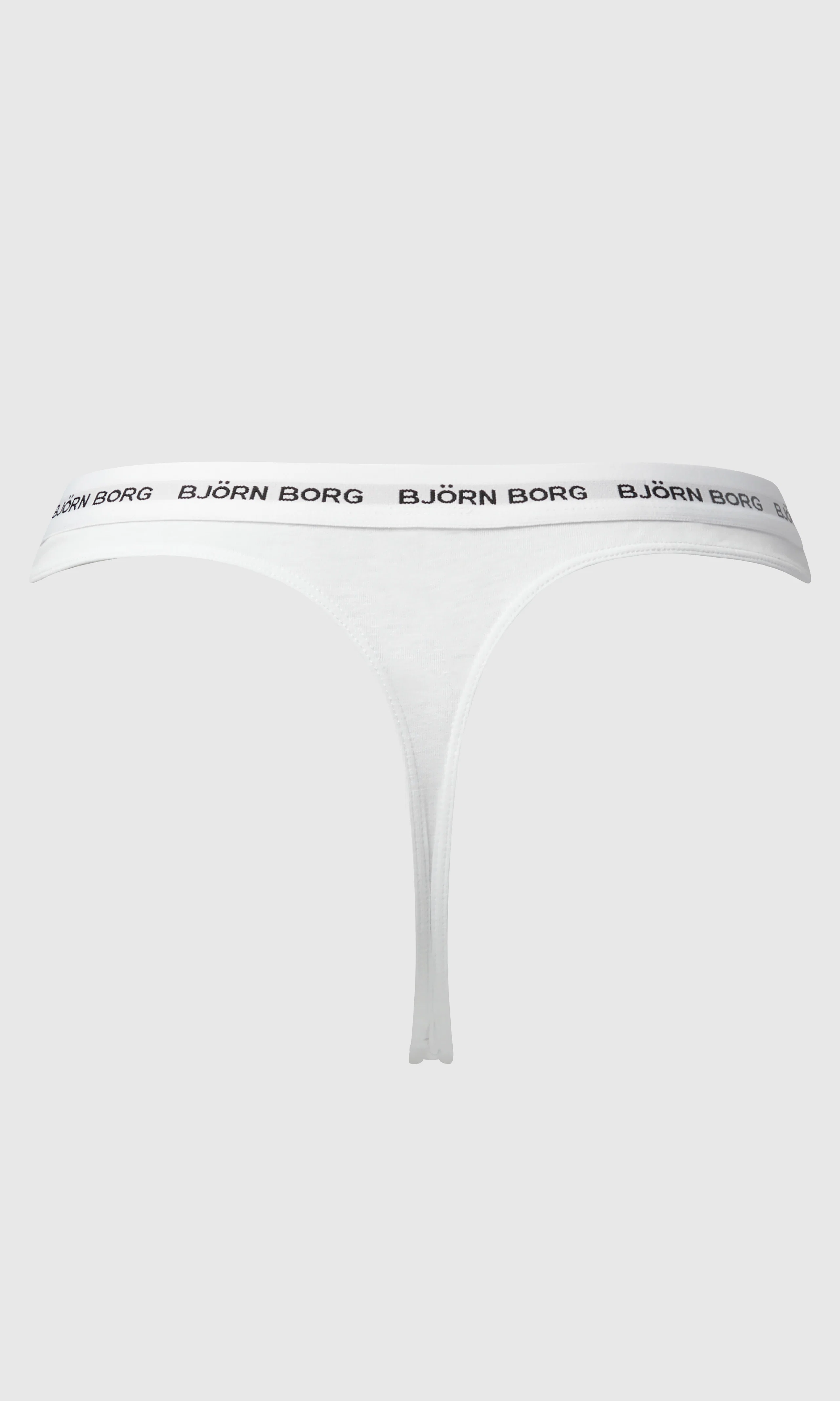2-Pack Core Logo Valkoiset Stringit. Back. Flat.
