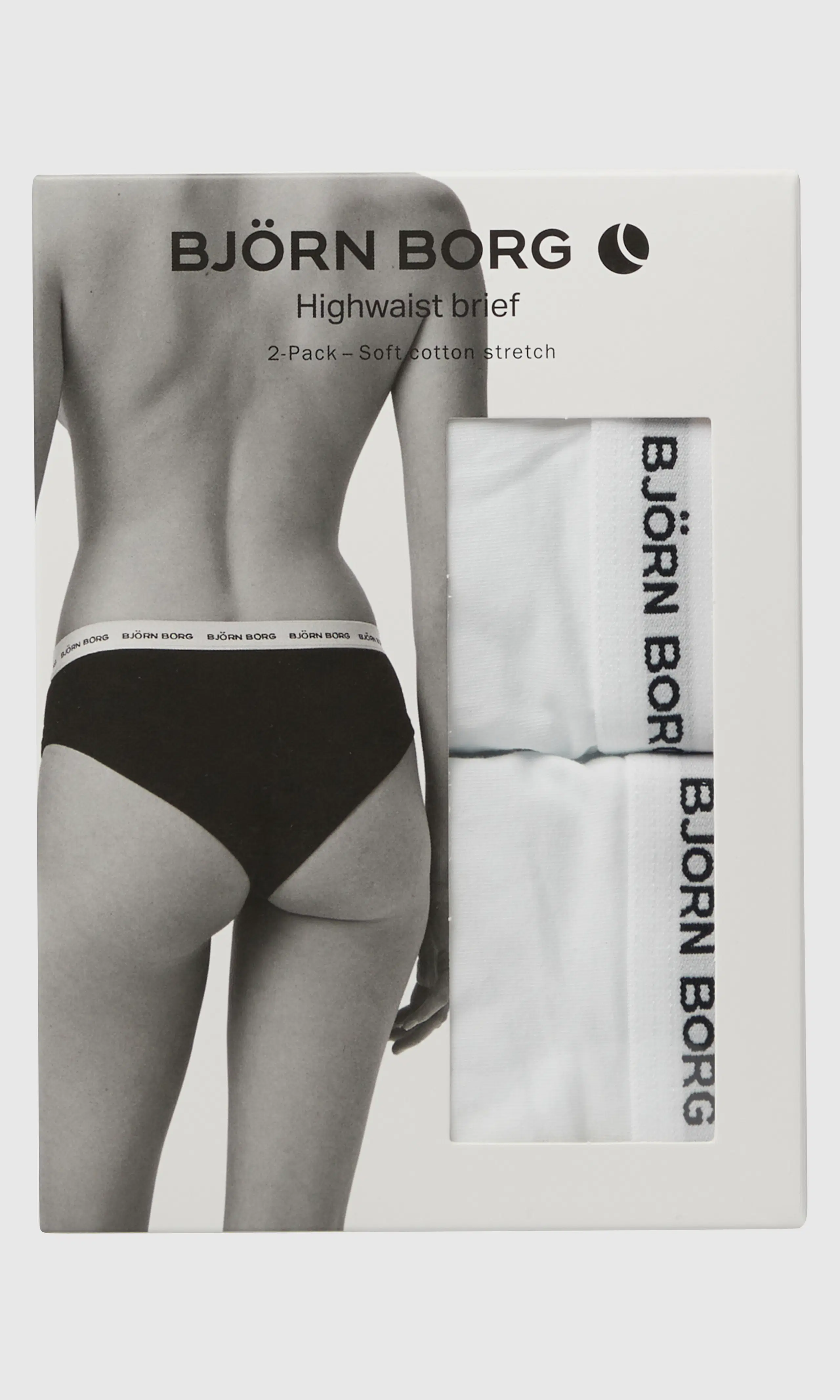 2-Pack Core Logo High Waist Vit Brief. Detail 1. Flat.