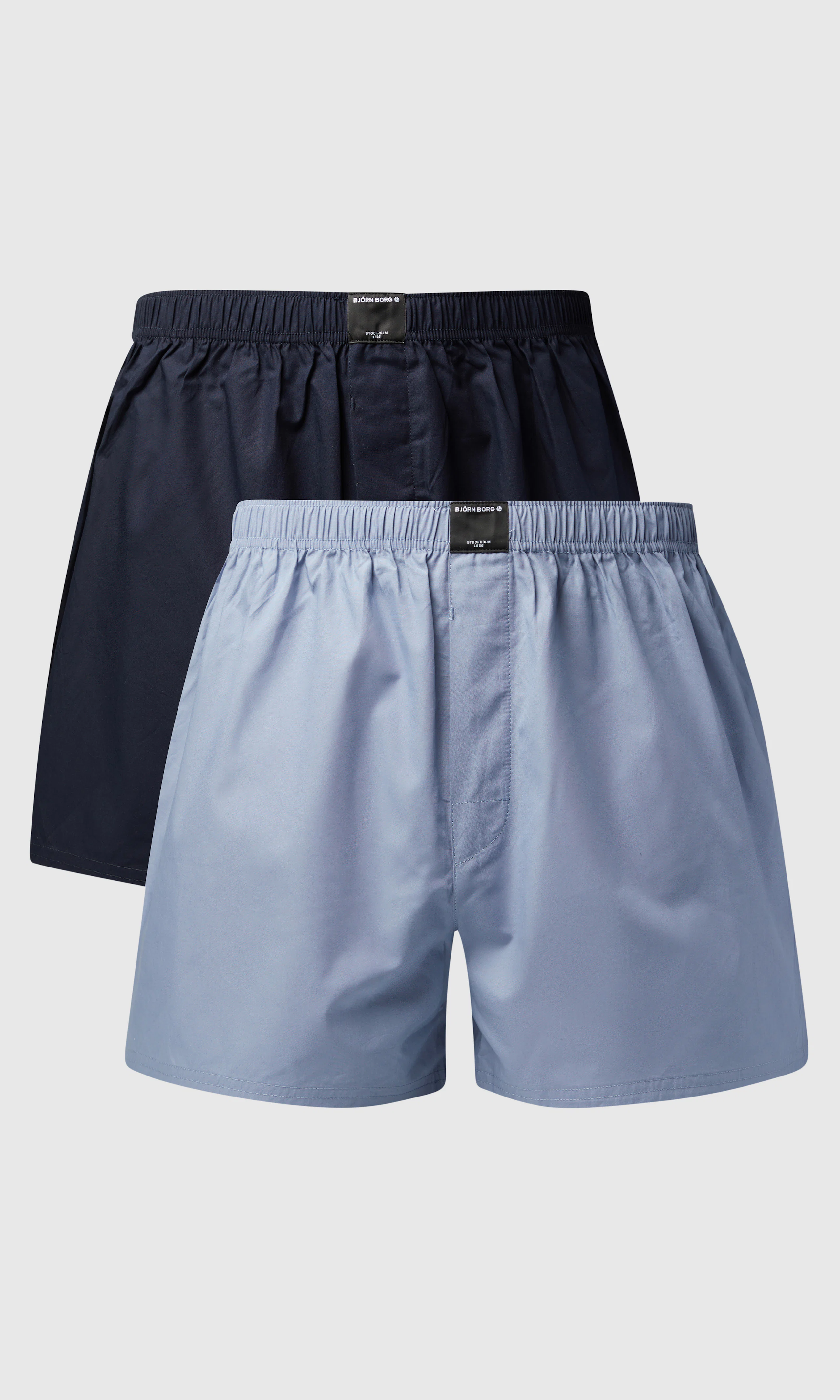 2-Pack Cotton Stretch Jersey Boxer. Front. Flat.