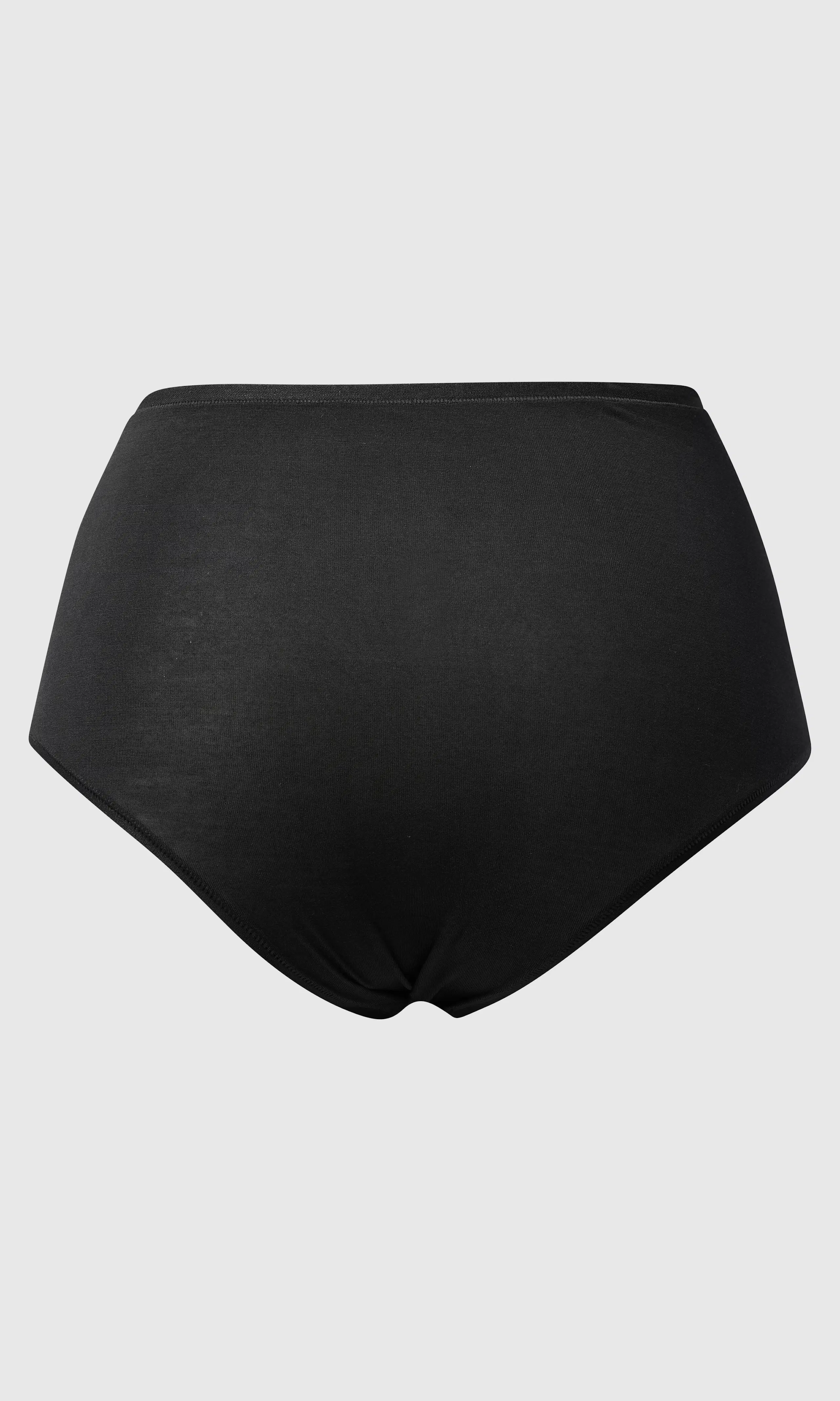 Core Highwaist Svarta Brief. Back. Flat.