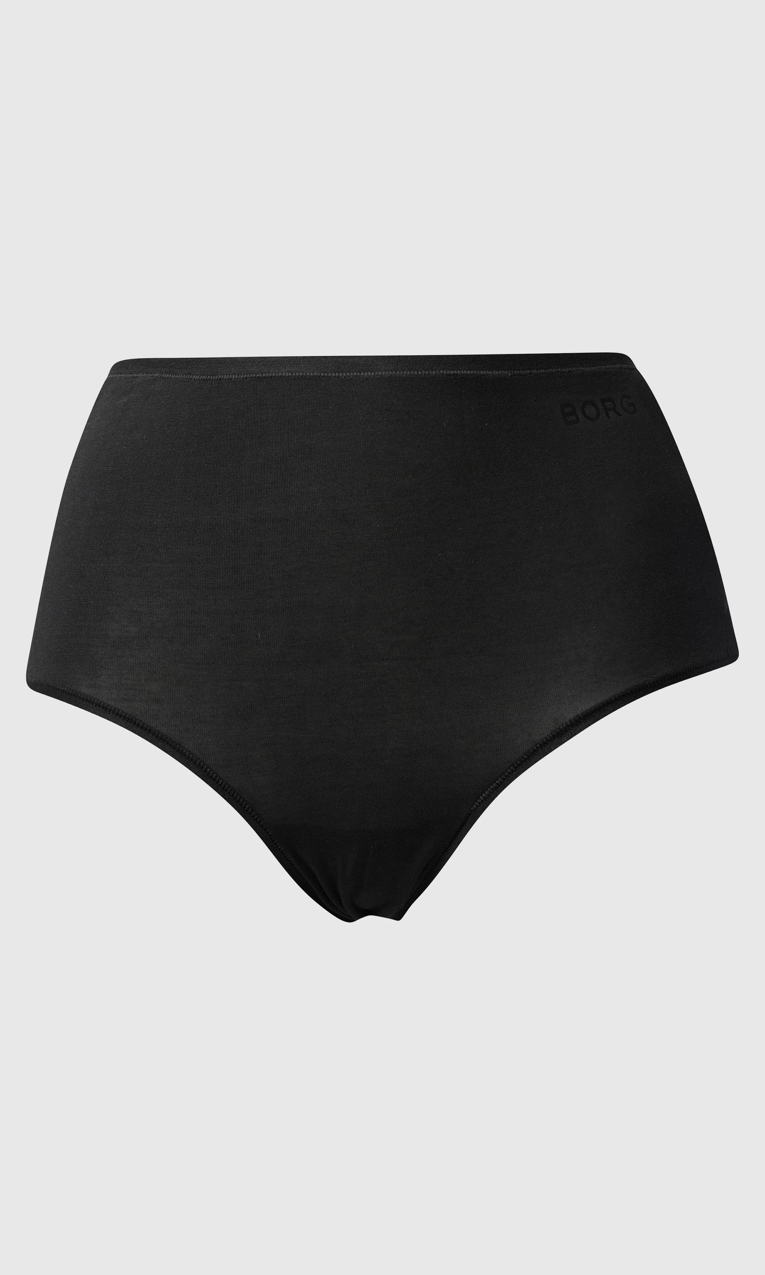 Core Highwaist Svarta Brief. Front. Flat.