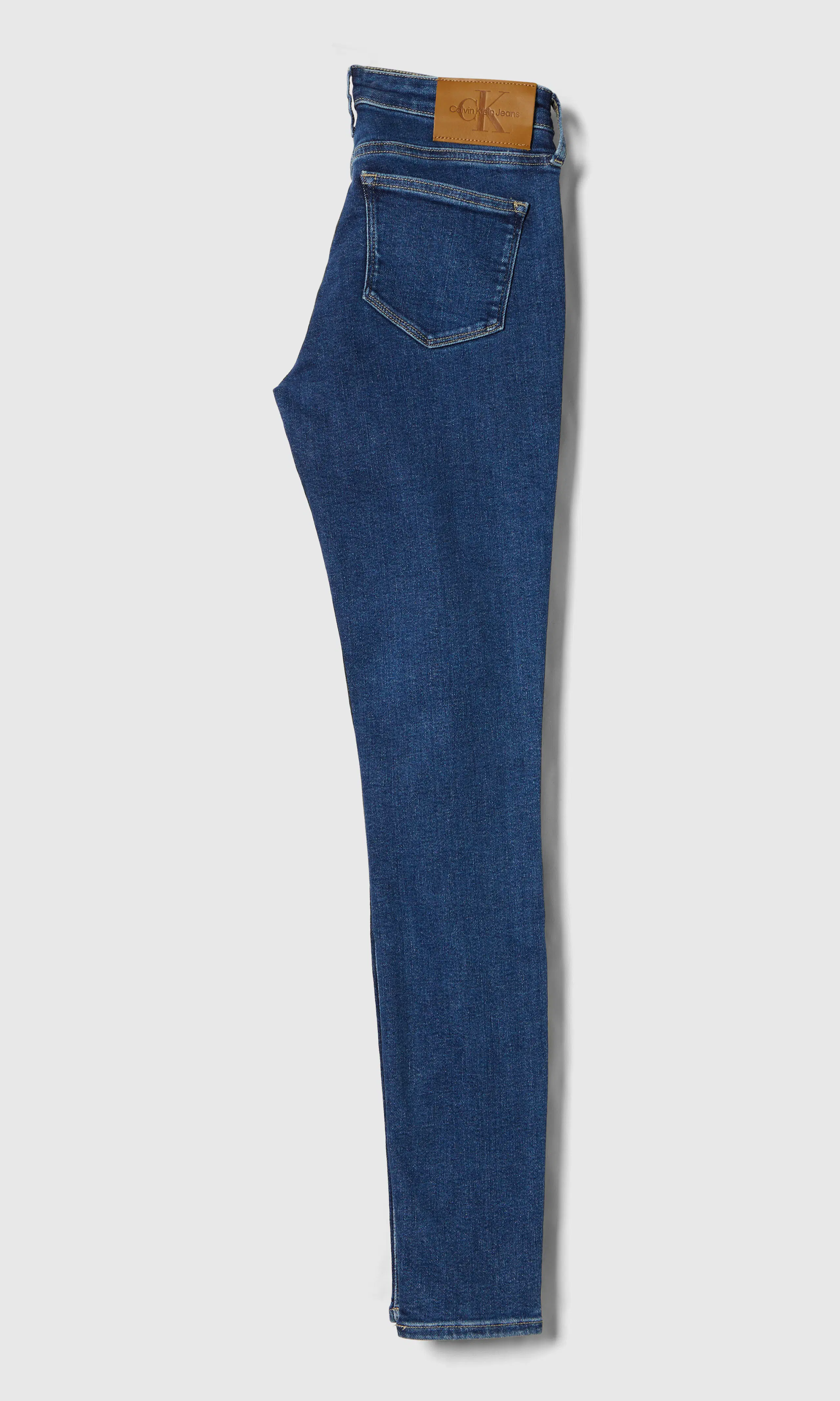 Mid Rise Skinny Medium Blå Jeans. Back. Flat.