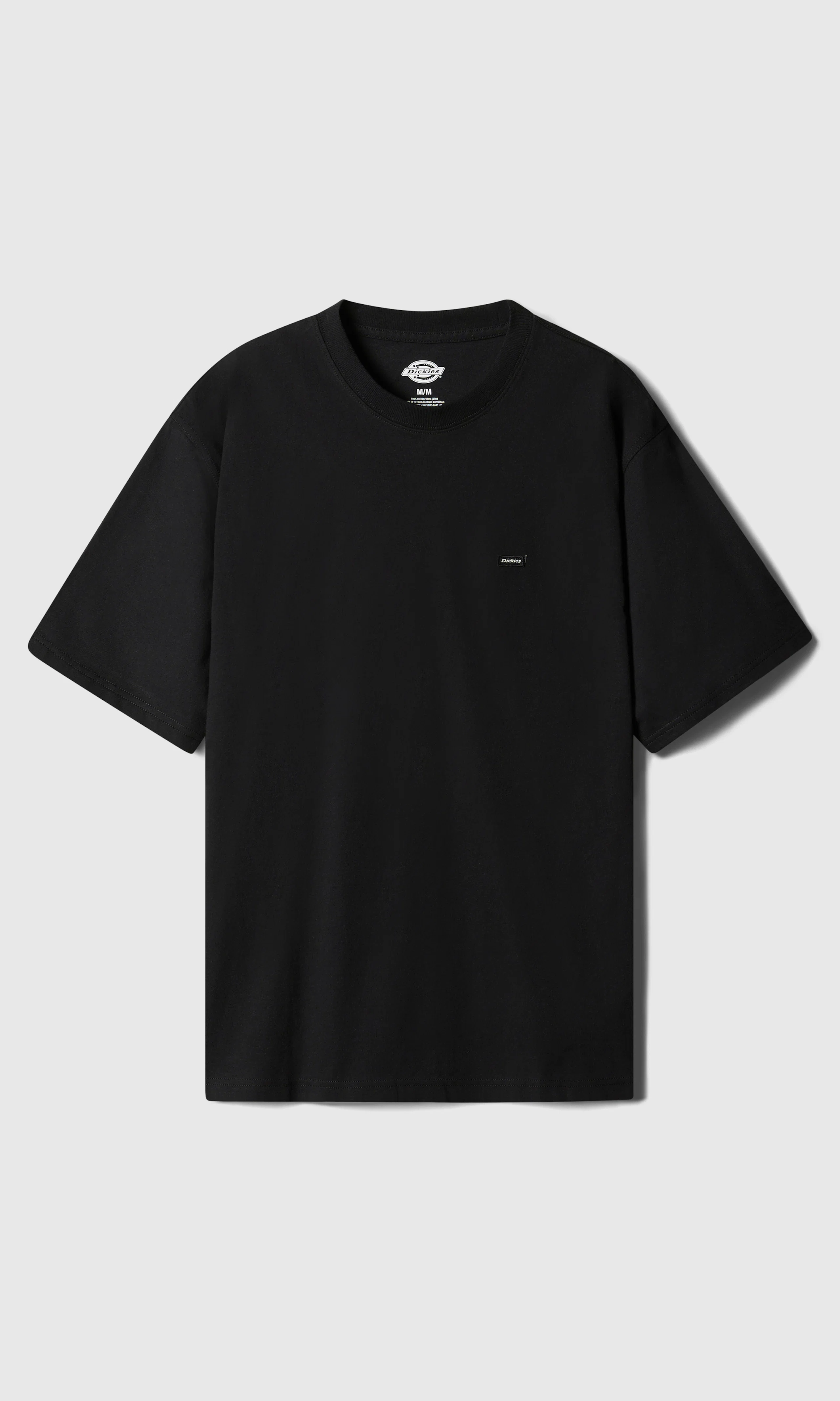 Clancy Heavyweight Svart T-Skjorte. Front. Flat.