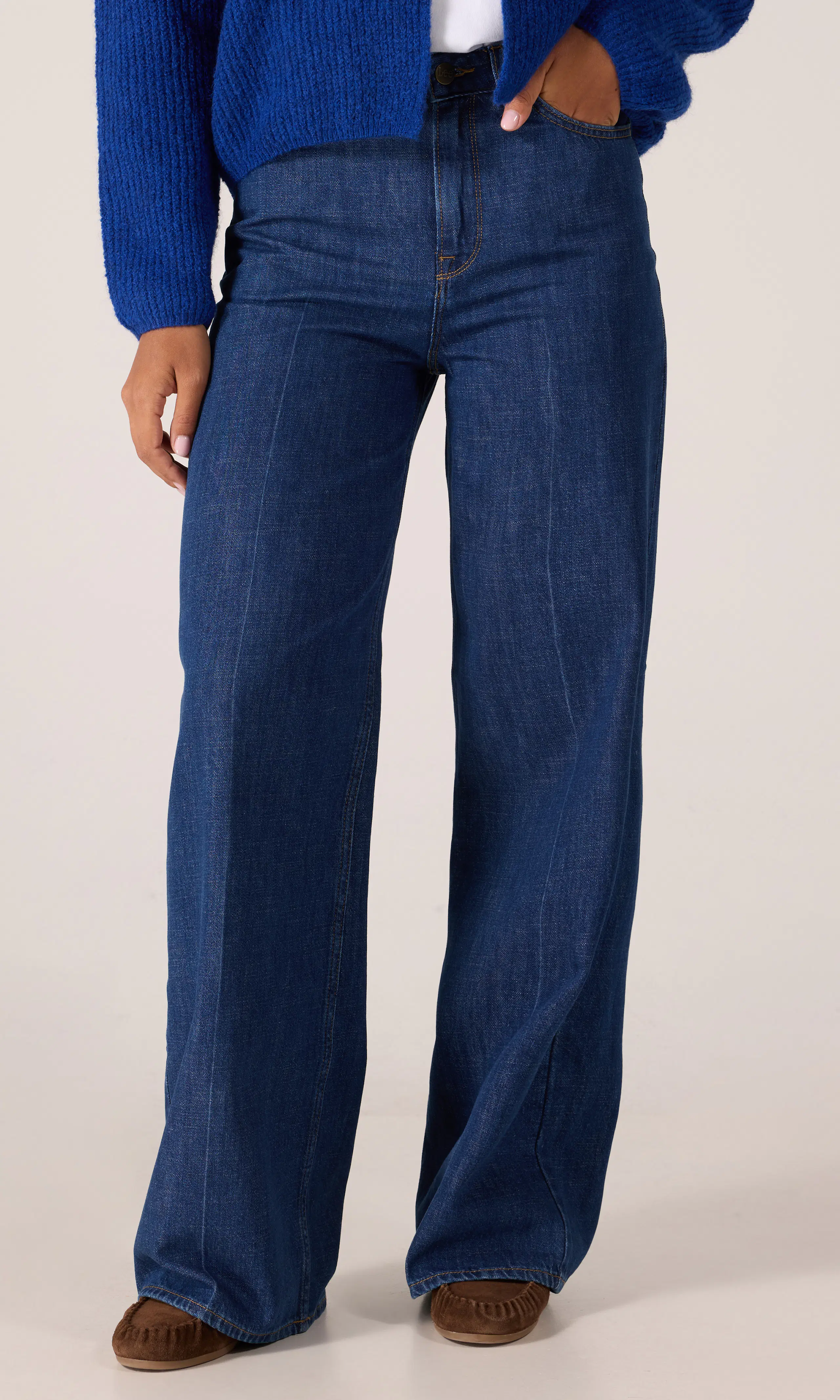 Stella A Line Jeans. Front. Model.