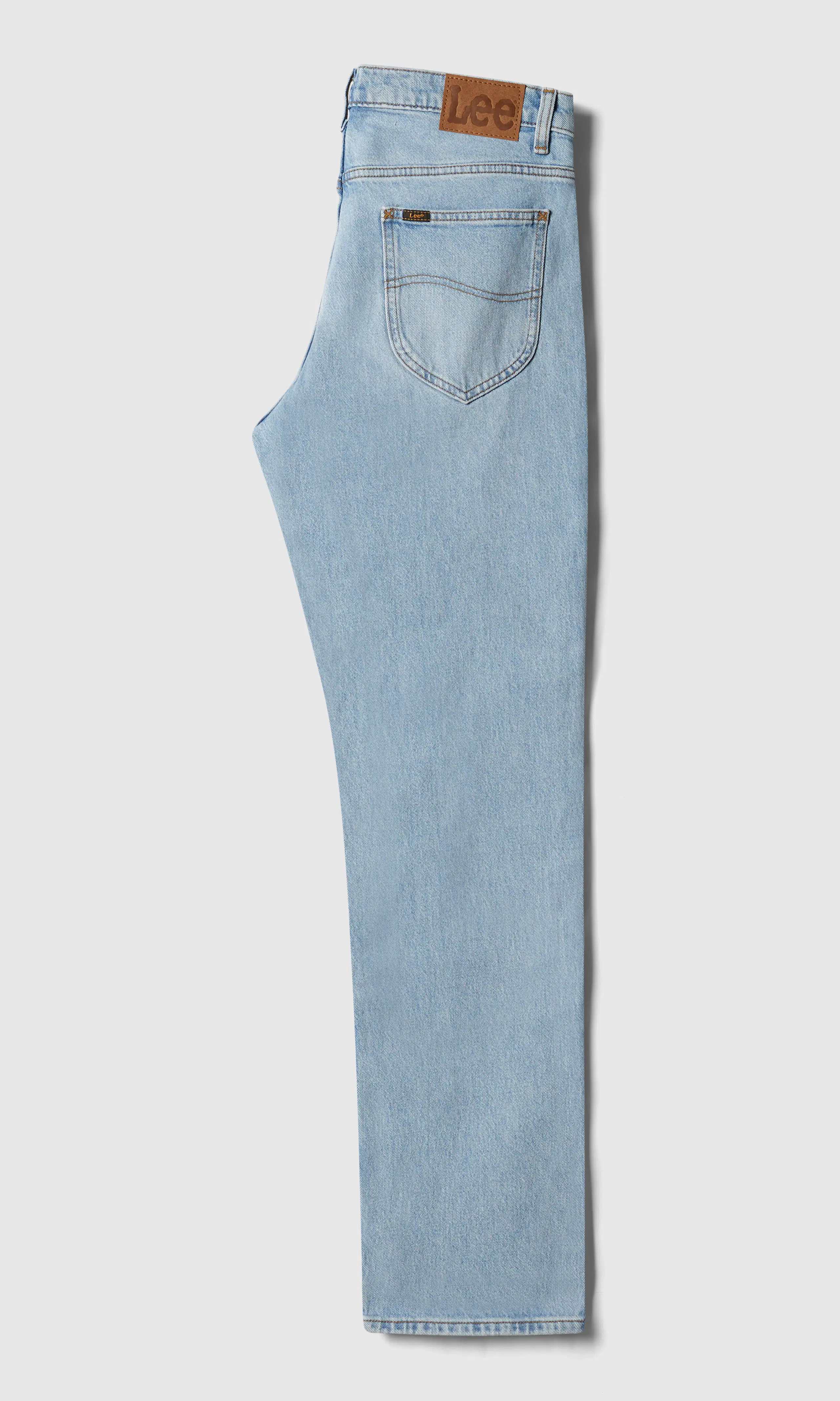 West Ljusblå Jeans. Back. Flat.
