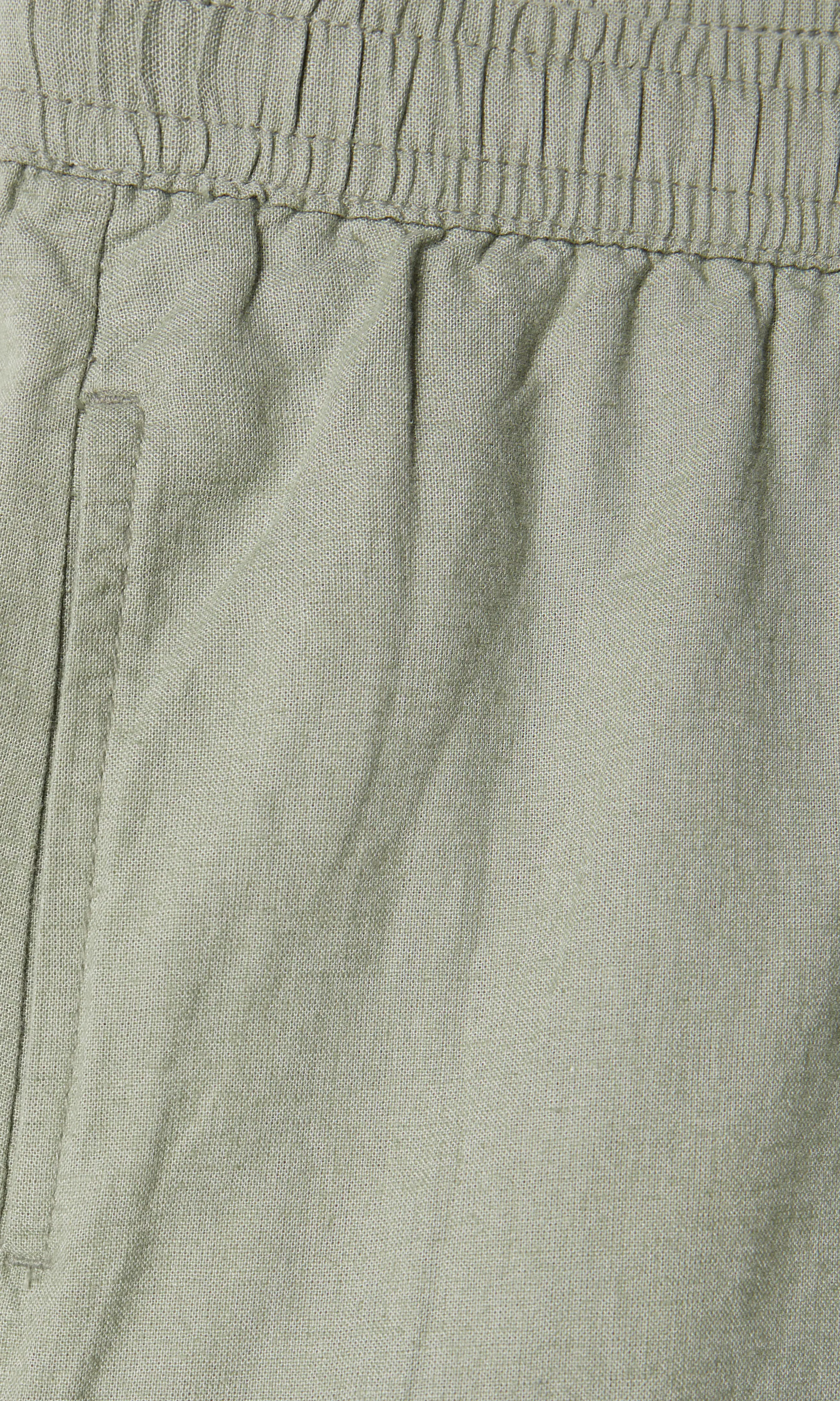 Linda Linen Pellavashortsit. Detail 1. Flat.
