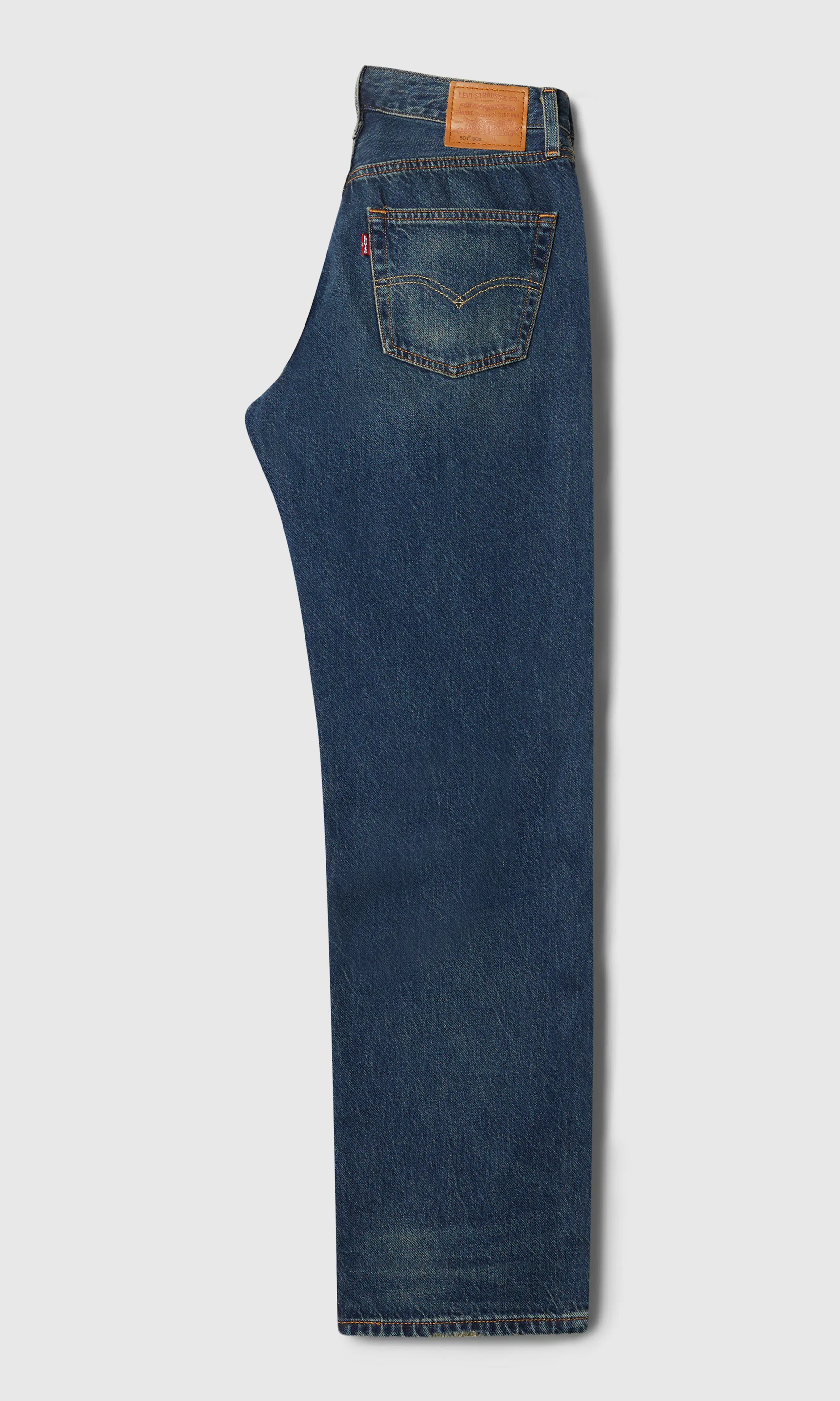 501® '90s Lightweight Tummansiniset Farkut. Back. Flat.