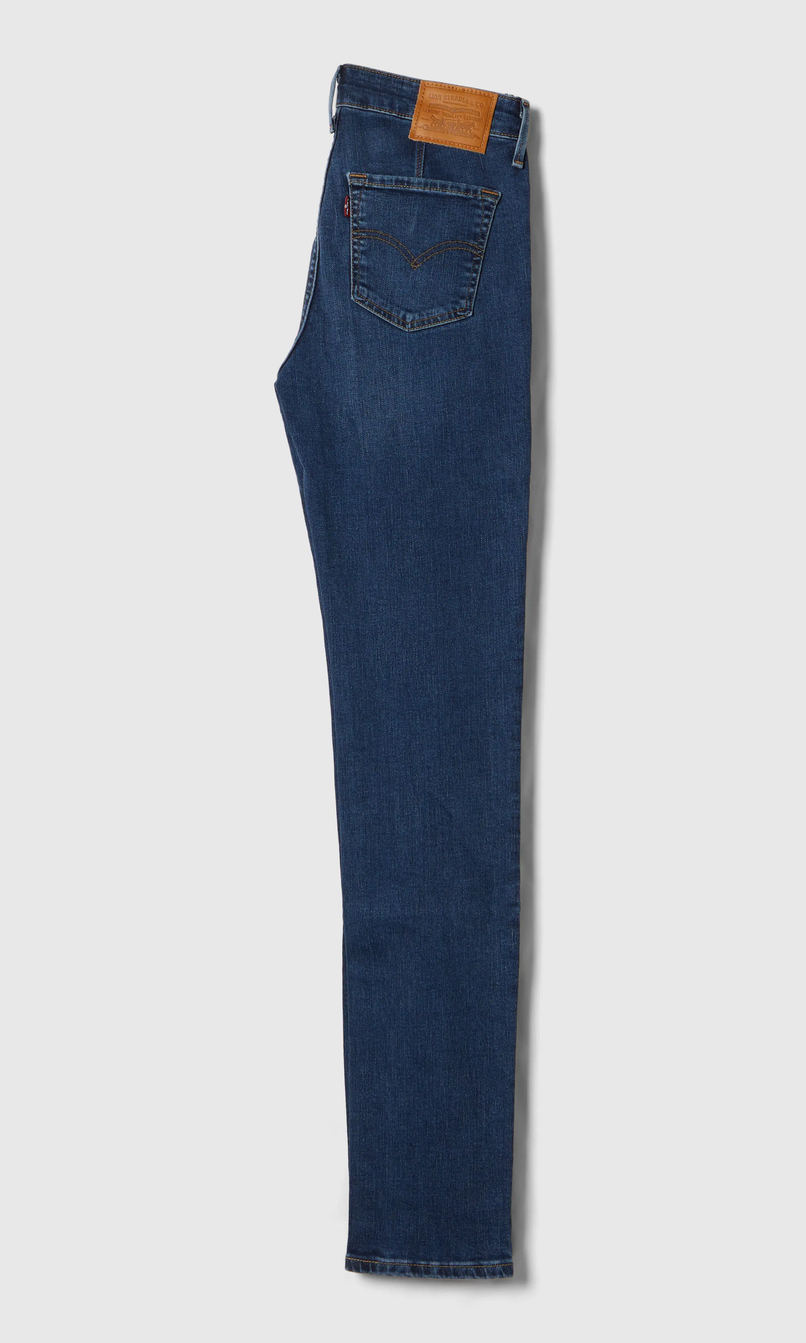 712™ Slim Welt Pocket Mörkblå Jeans. Back. Flat.