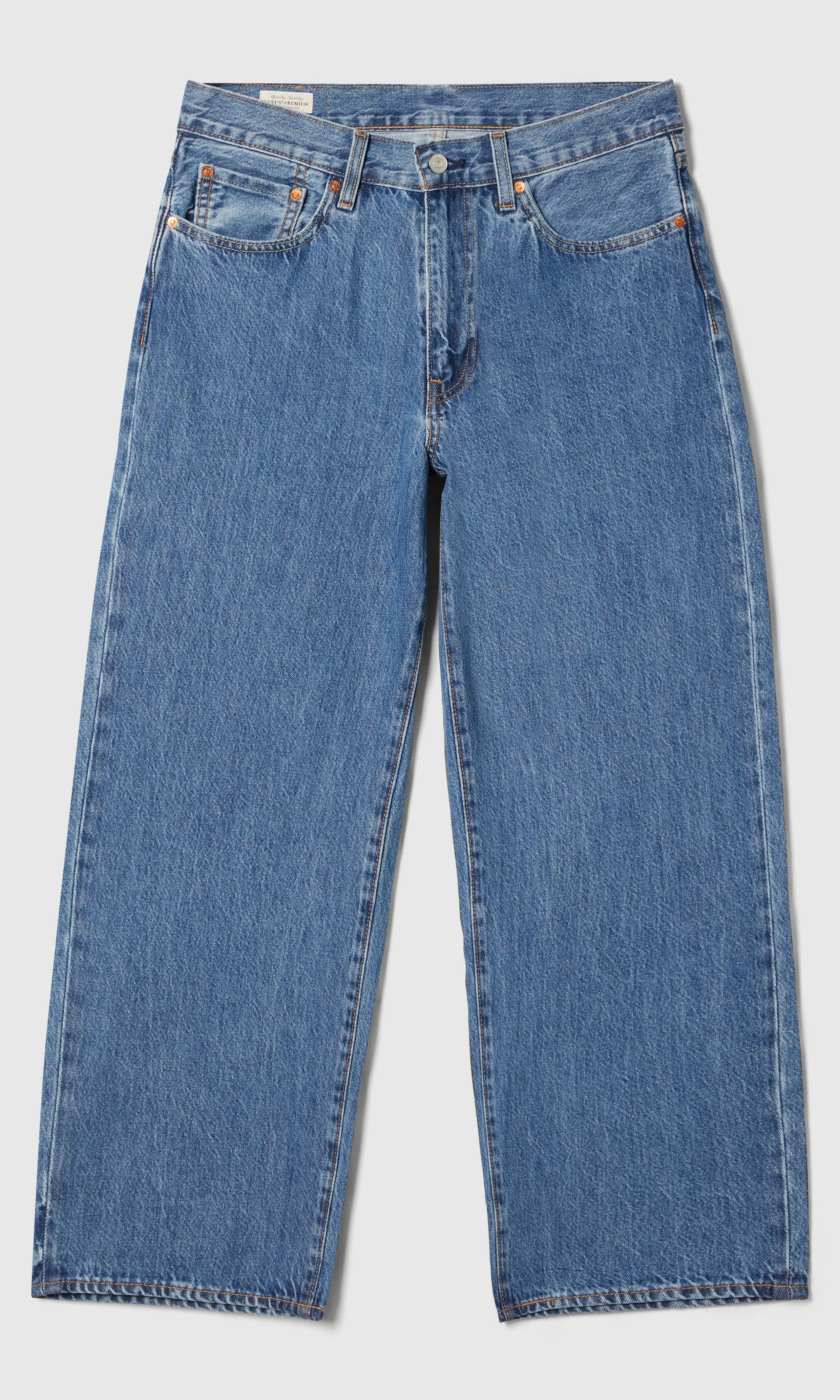 578™ Baggy Medium Blå Jeans. Front. Flat.