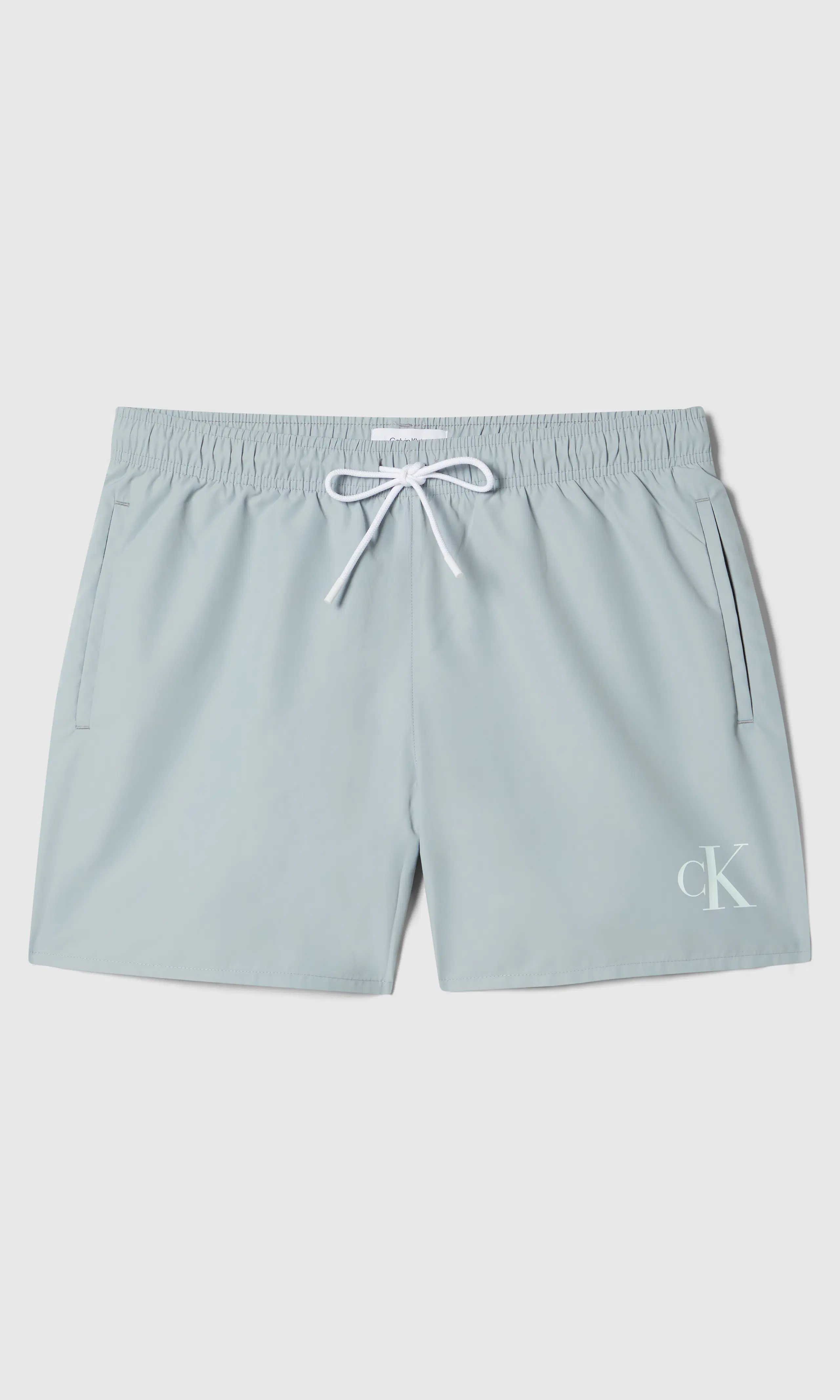 Medium Drawstring Vaaleansiniset Uimashortsit. Front. Flat.